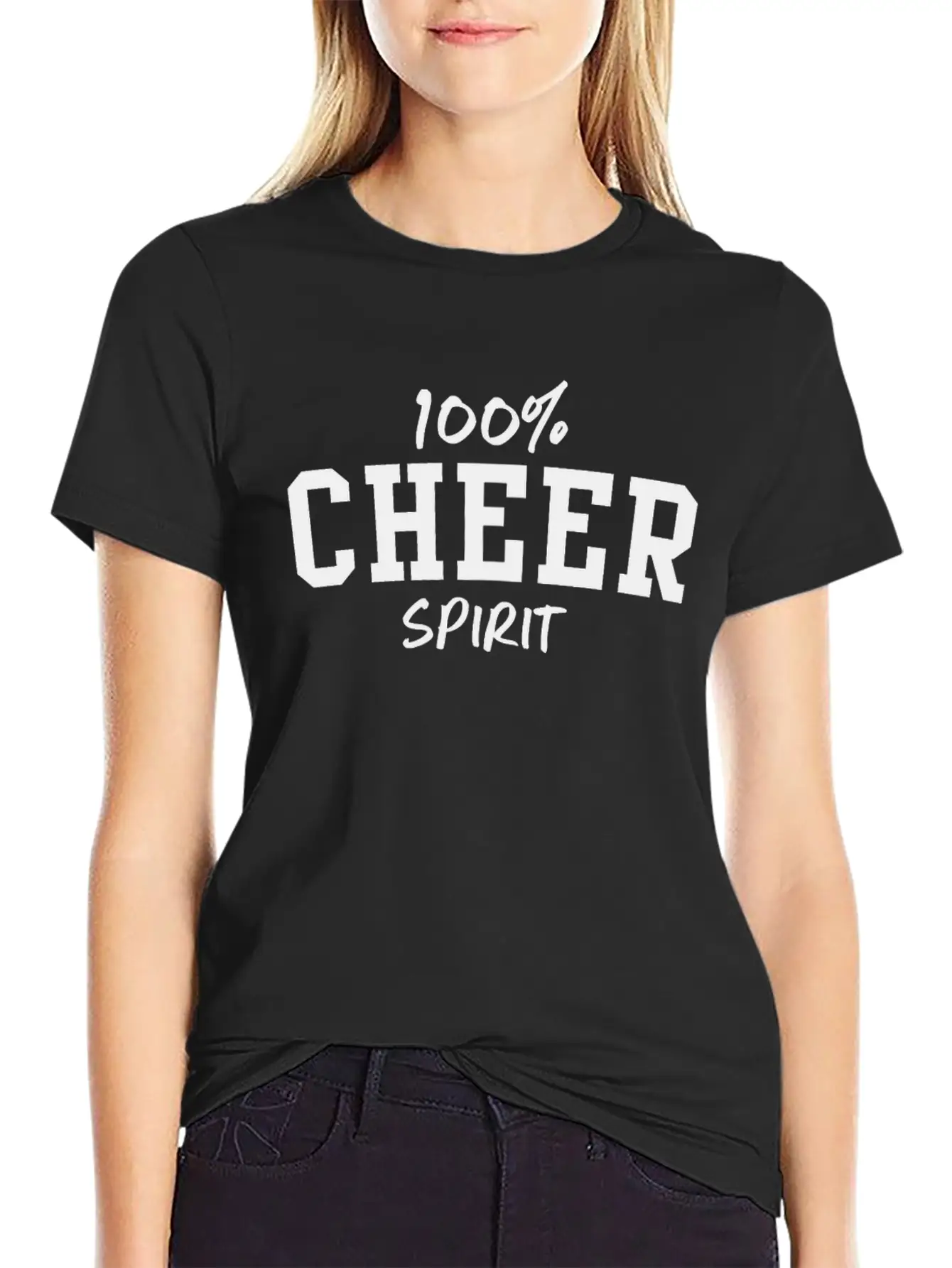 100% Cheer Spirit Classic Fit Graphic Tee For Daily Comfort – Unisex Cotton Shirt