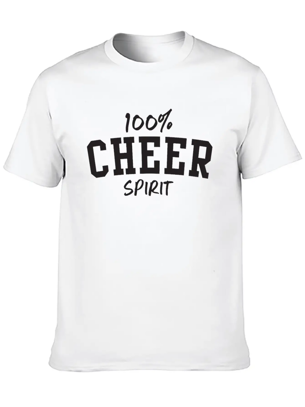 100% Cheer Spirit Classic Fit Graphic Tee For Daily Comfort – Unisex Cotton Shirt