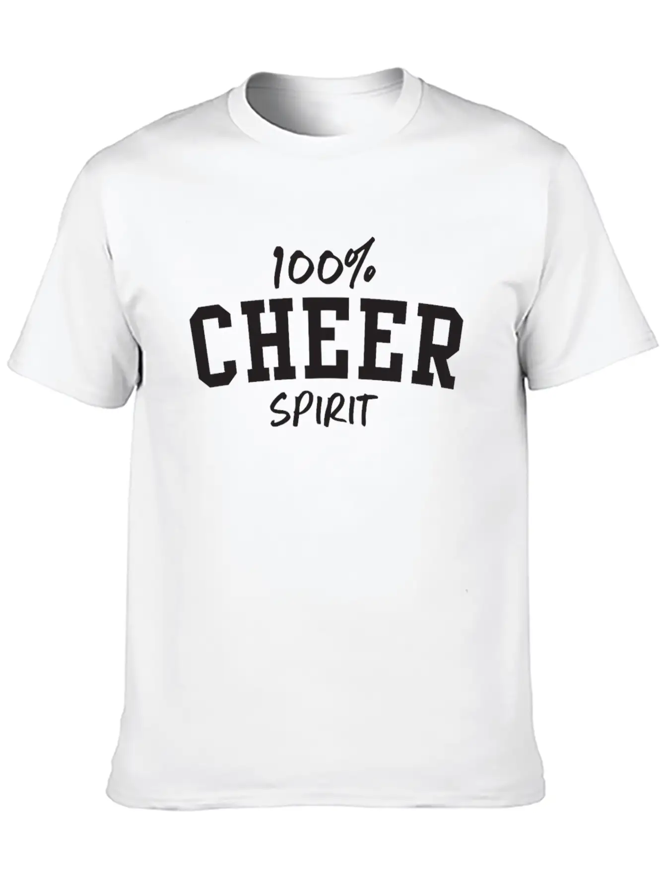100% Cheer Spirit Classic Fit Graphic Tee For Daily Comfort – Unisex Cotton Shirt