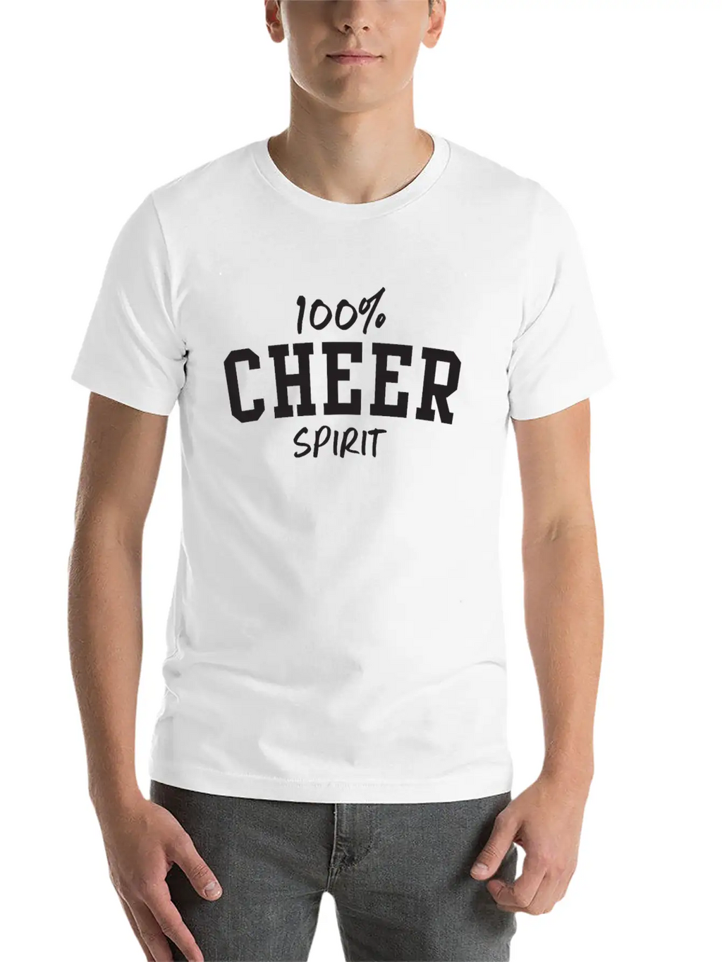 100% Cheer Spirit Classic Fit Graphic Tee For Daily Comfort – Unisex Cotton Shirt