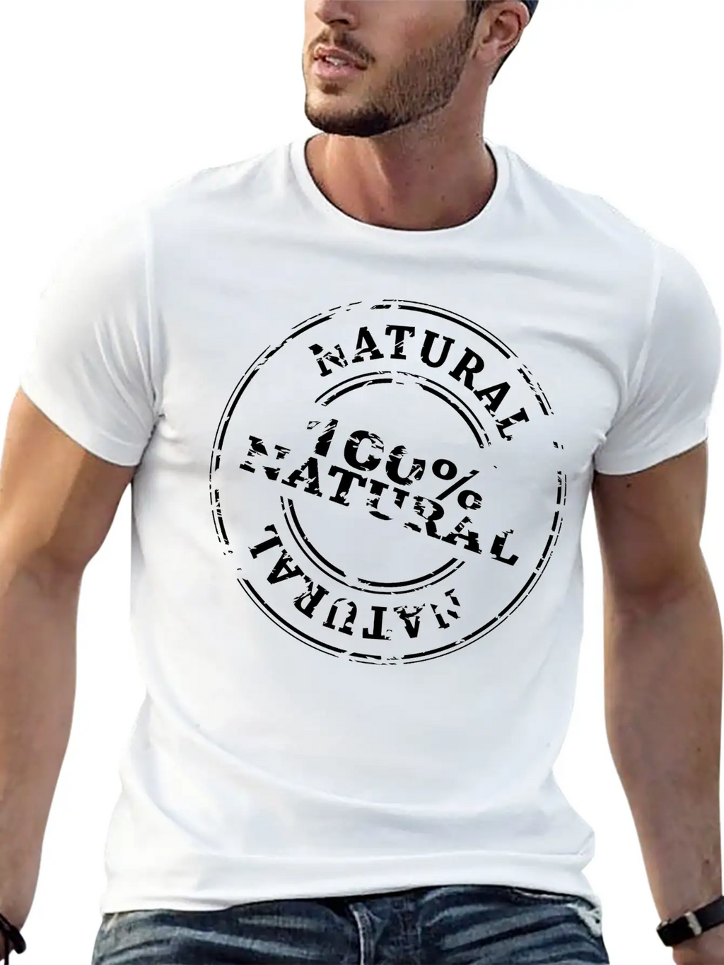 100% Natural Basic Graphic T-Shirt – Daily Comfort In Soft Cotton