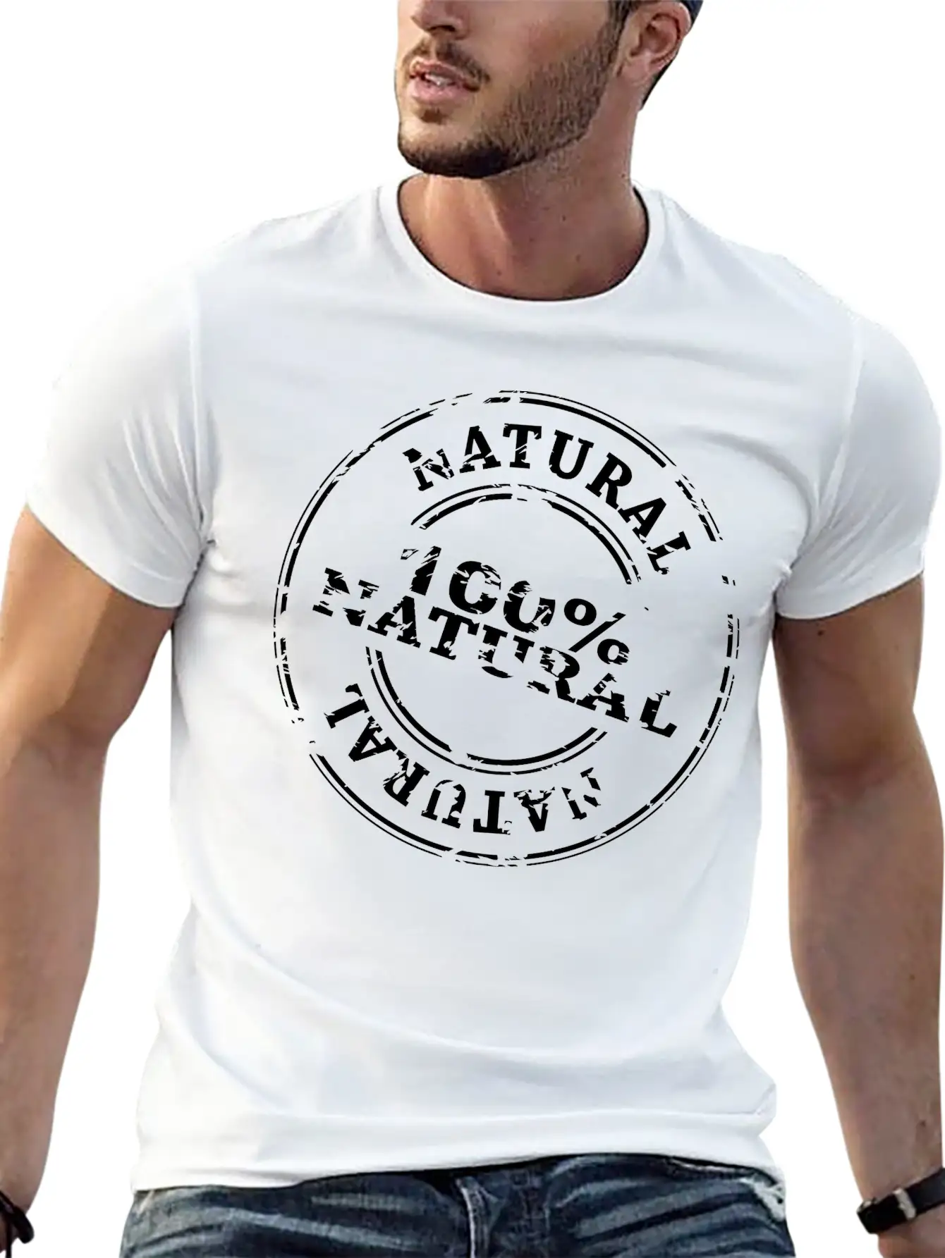 100% Natural Basic Graphic T-Shirt – Daily Comfort In Soft Cotton