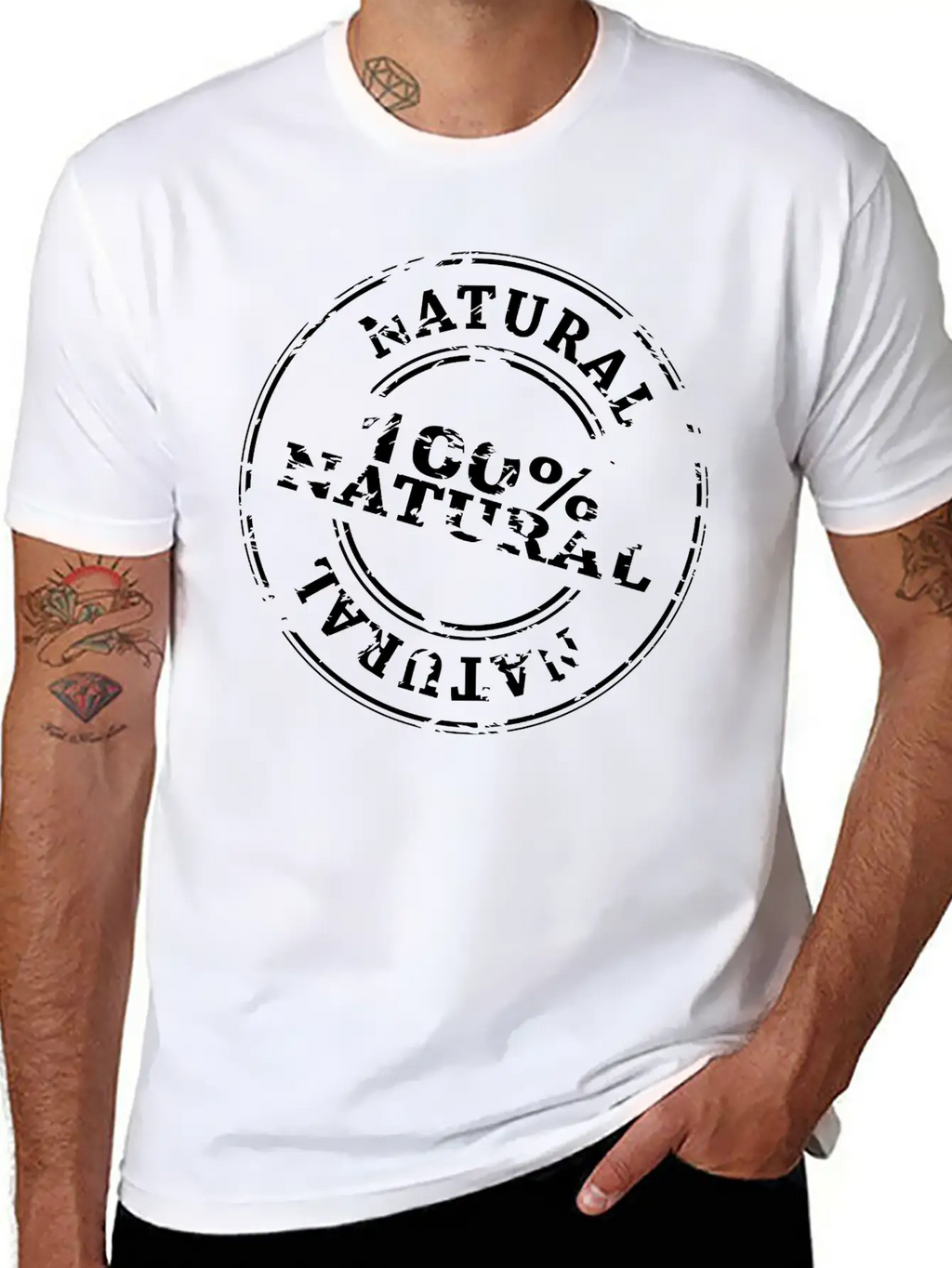 100% Natural Basic Graphic T-Shirt – Daily Comfort In Soft Cotton