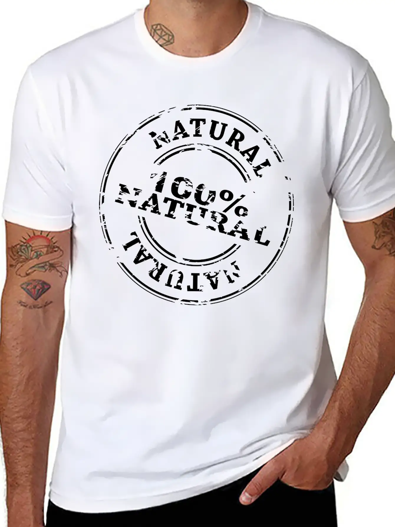 100% Natural Basic Graphic T-Shirt – Daily Comfort In Soft Cotton