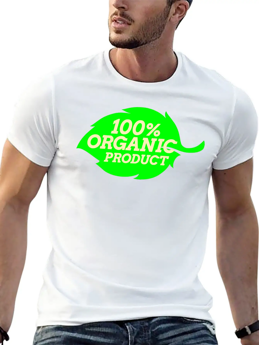 100% Organic Logo Simple Everyday Graphic Tee – Lightweight Summer Wear