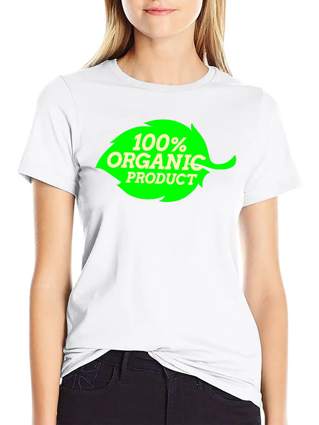 100% Organic Logo Simple Everyday Graphic Tee – Lightweight Summer Wear