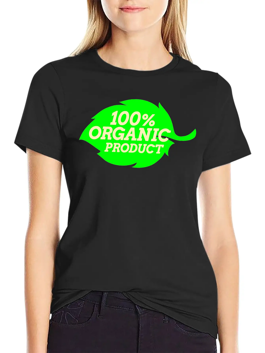 100% Organic Logo Simple Everyday Graphic Tee – Lightweight Summer Wear