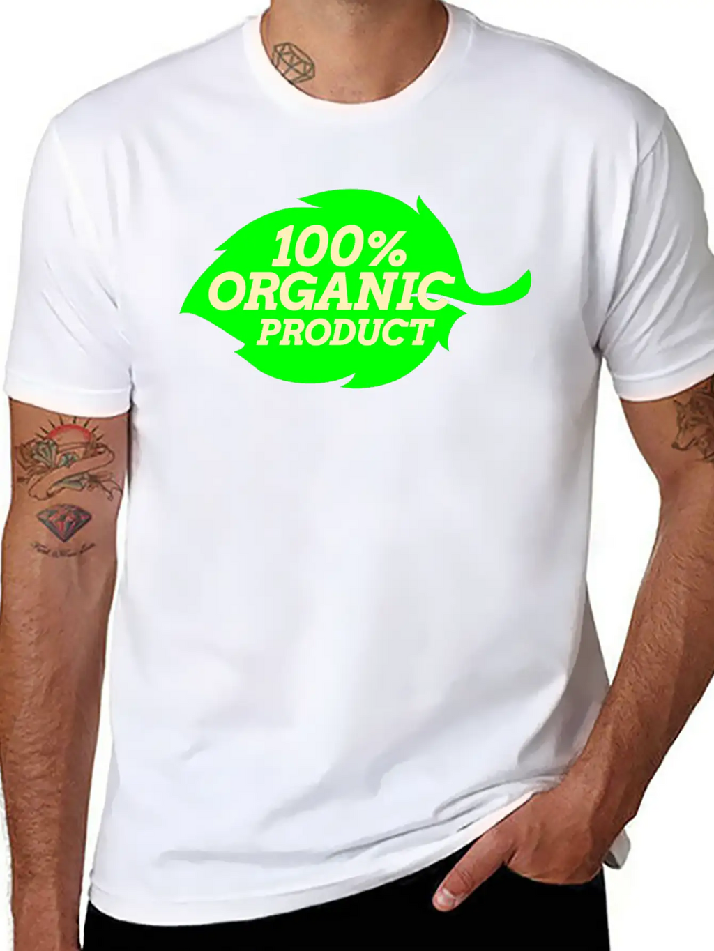100% Organic Logo Simple Everyday Graphic Tee – Lightweight Summer Wear