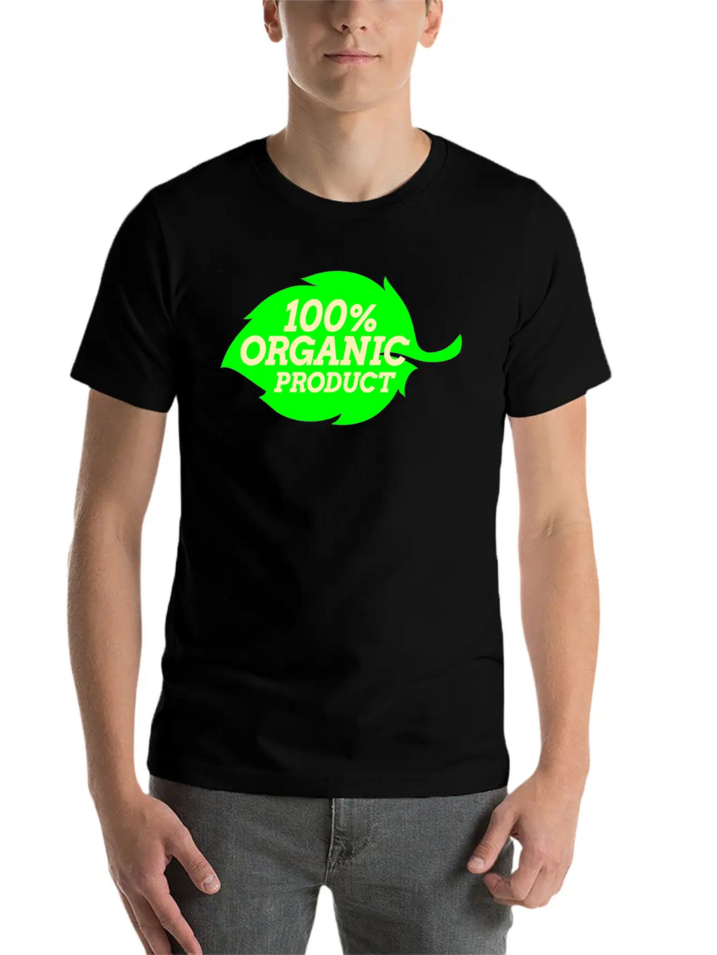 100% Organic Logo Simple Everyday Graphic Tee – Lightweight Summer Wear