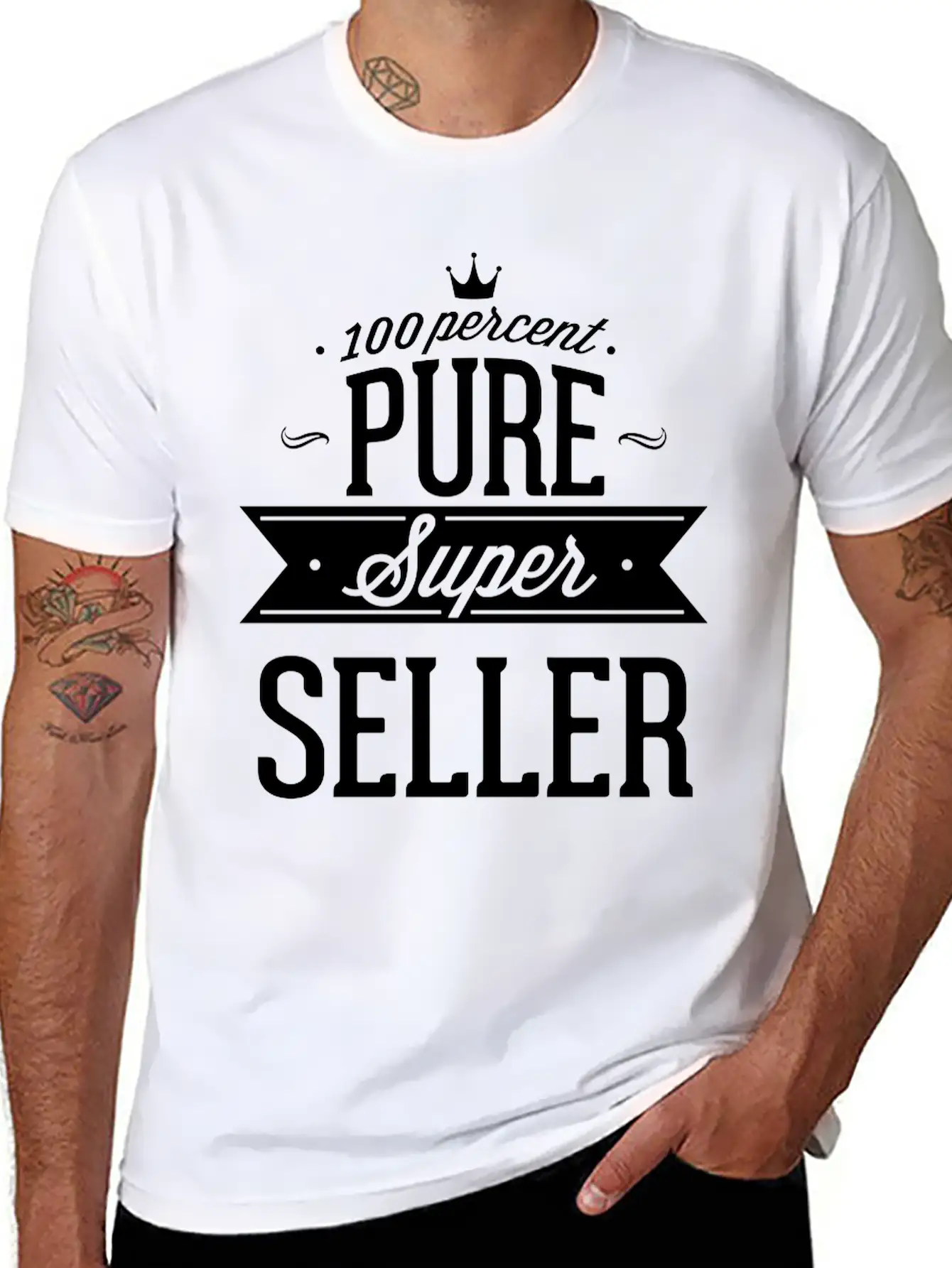 100 Percent Pure Super Seller Classic Crew Neck Graphic Tee – Everyday Minimal Look