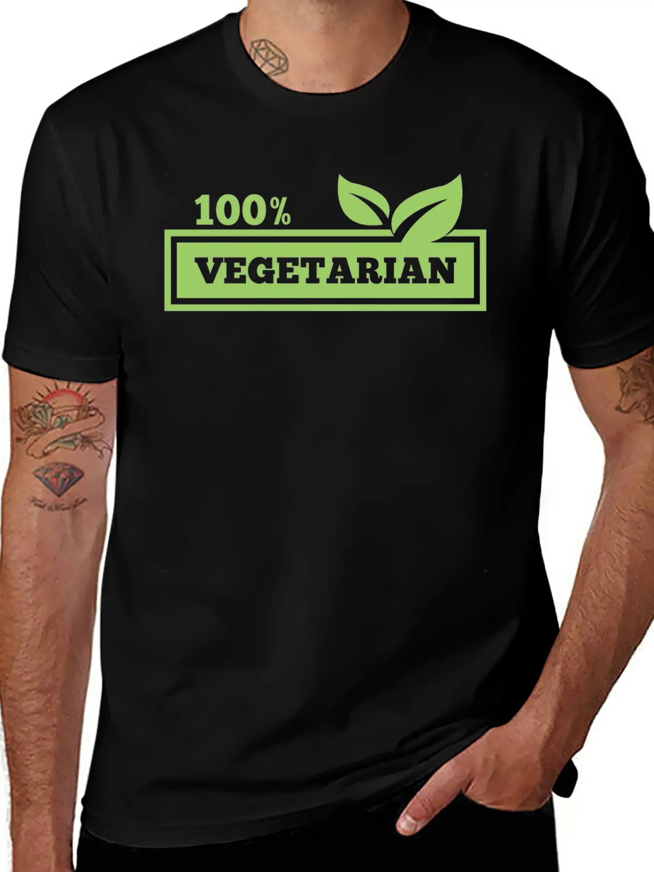 100% Vegetarian Classic Cotton Tee – Unisex Comfort For Any Season