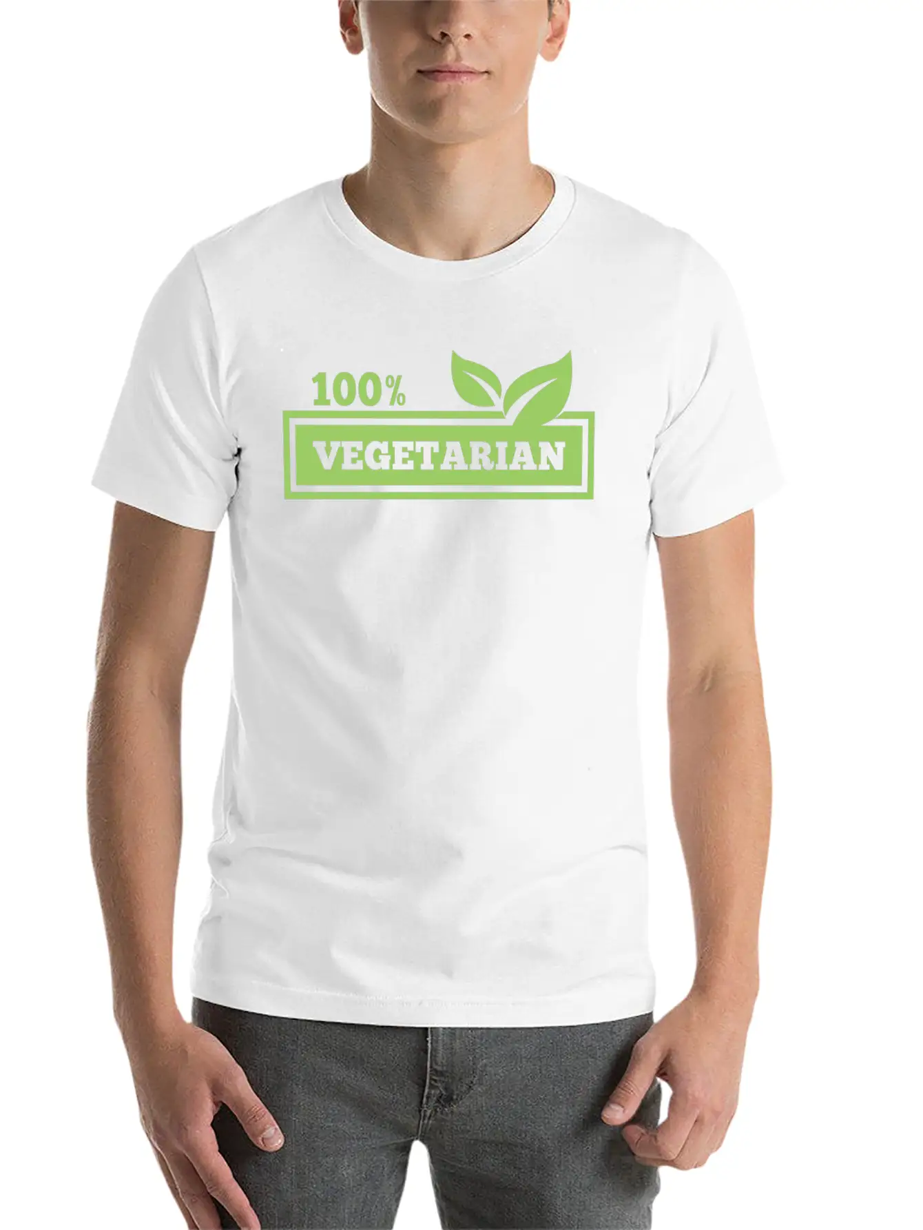 100% Vegetarian Classic Cotton Tee – Unisex Comfort For Any Season