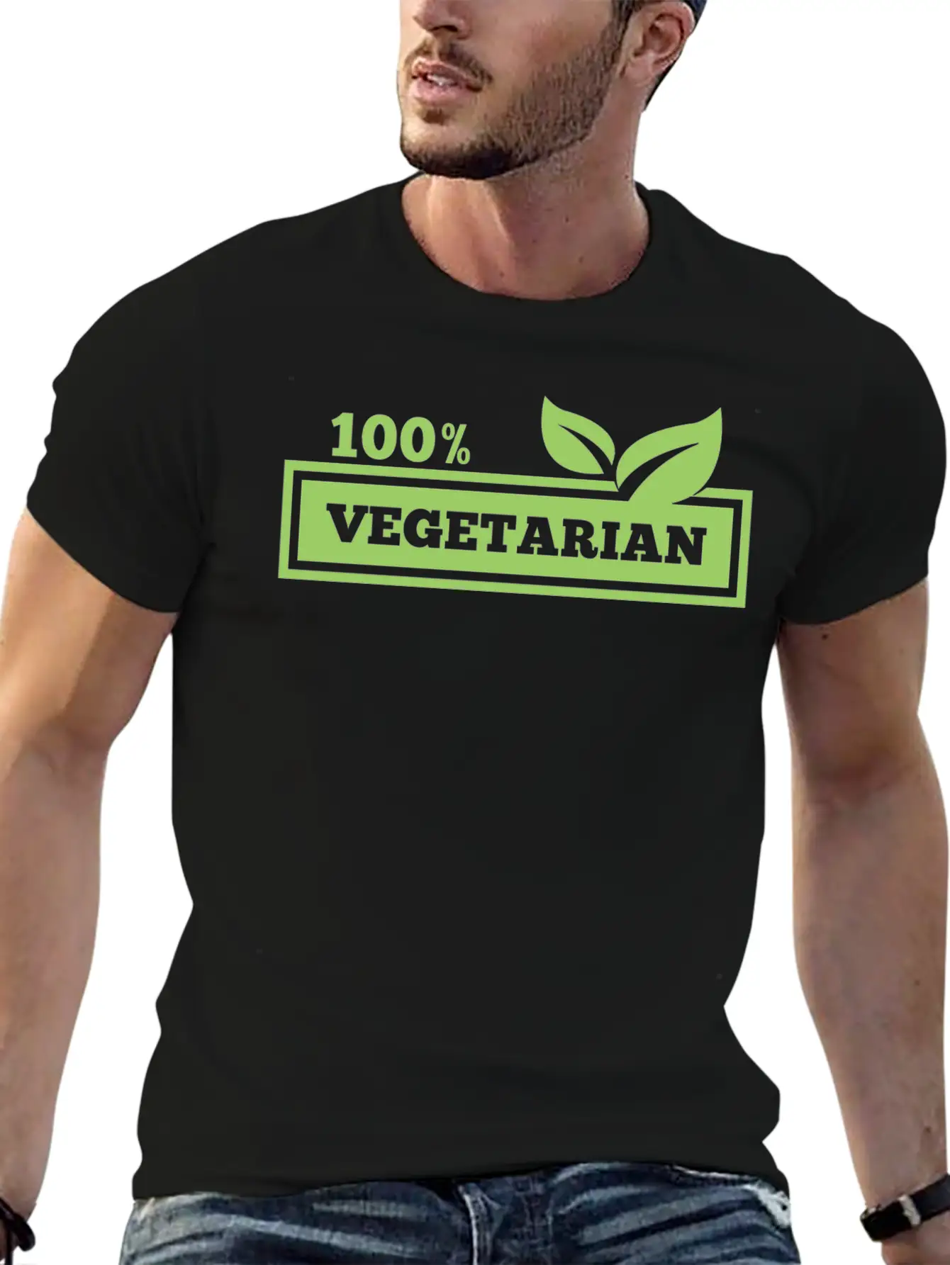 100% Vegetarian Classic Cotton Tee – Unisex Comfort For Any Season