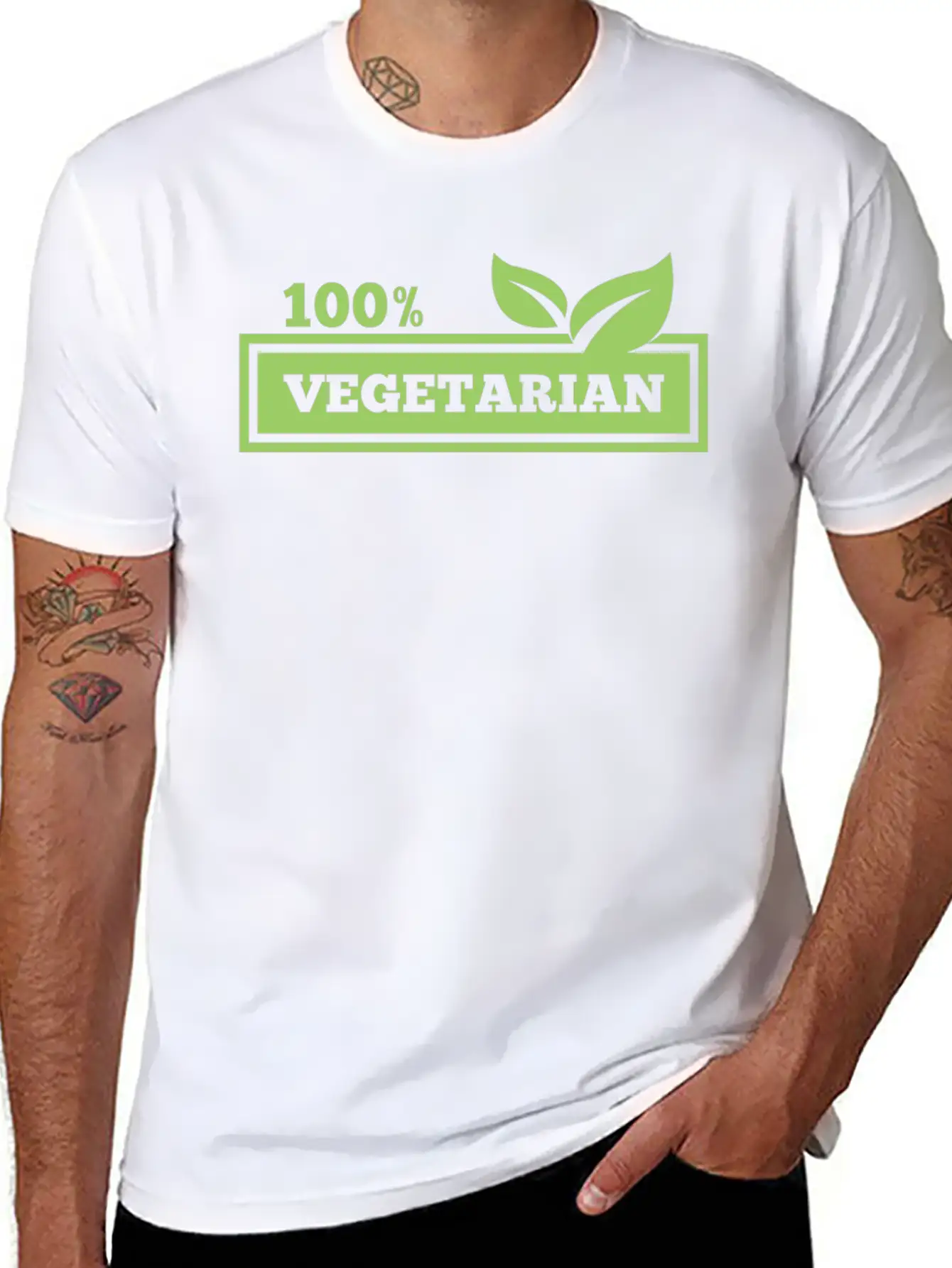 100% Vegetarian Classic Cotton Tee – Unisex Comfort For Any Season
