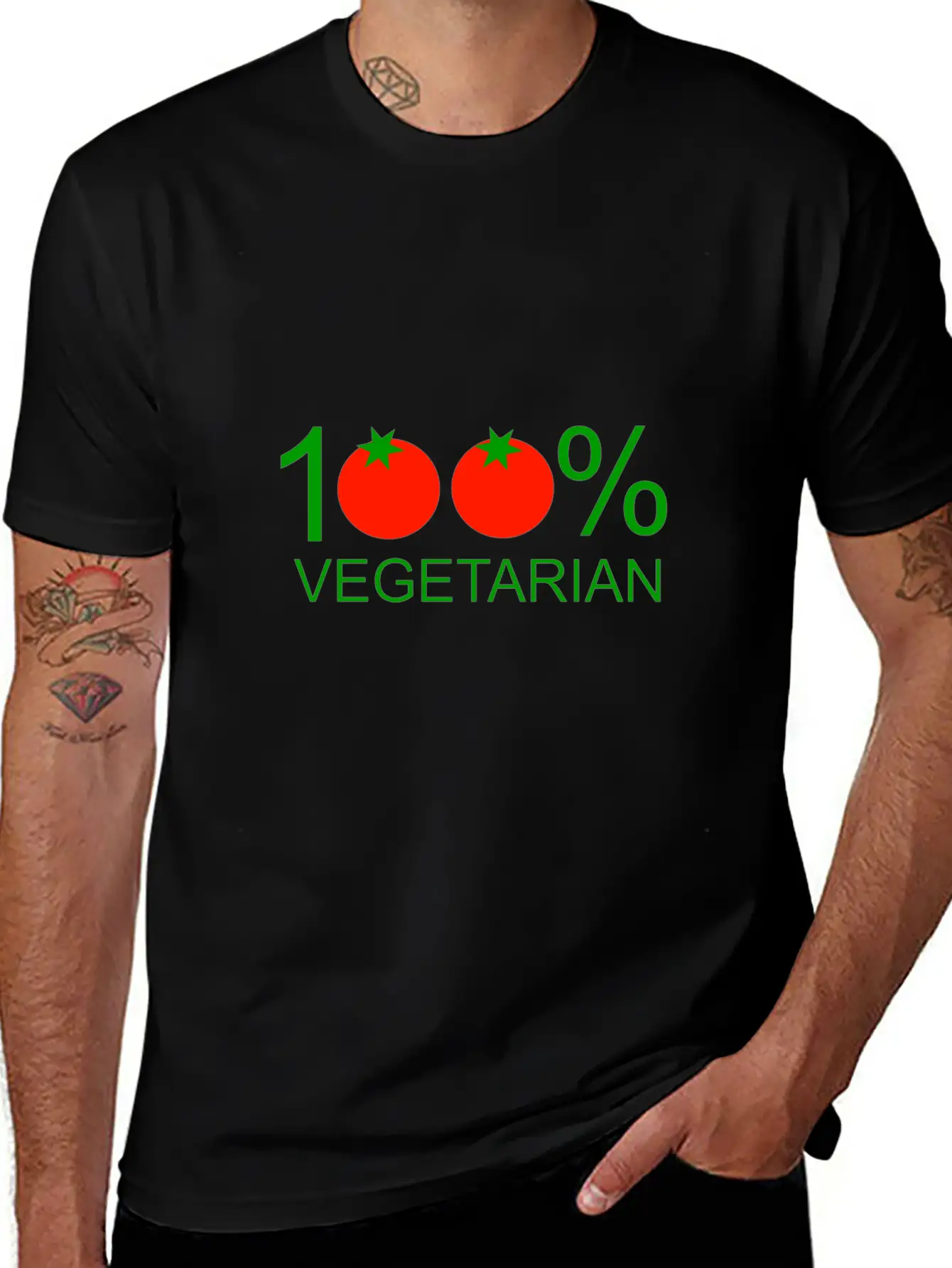 100% Vegetarian Unisex Casual T-Shirt – Clean Design For Daily Comfort