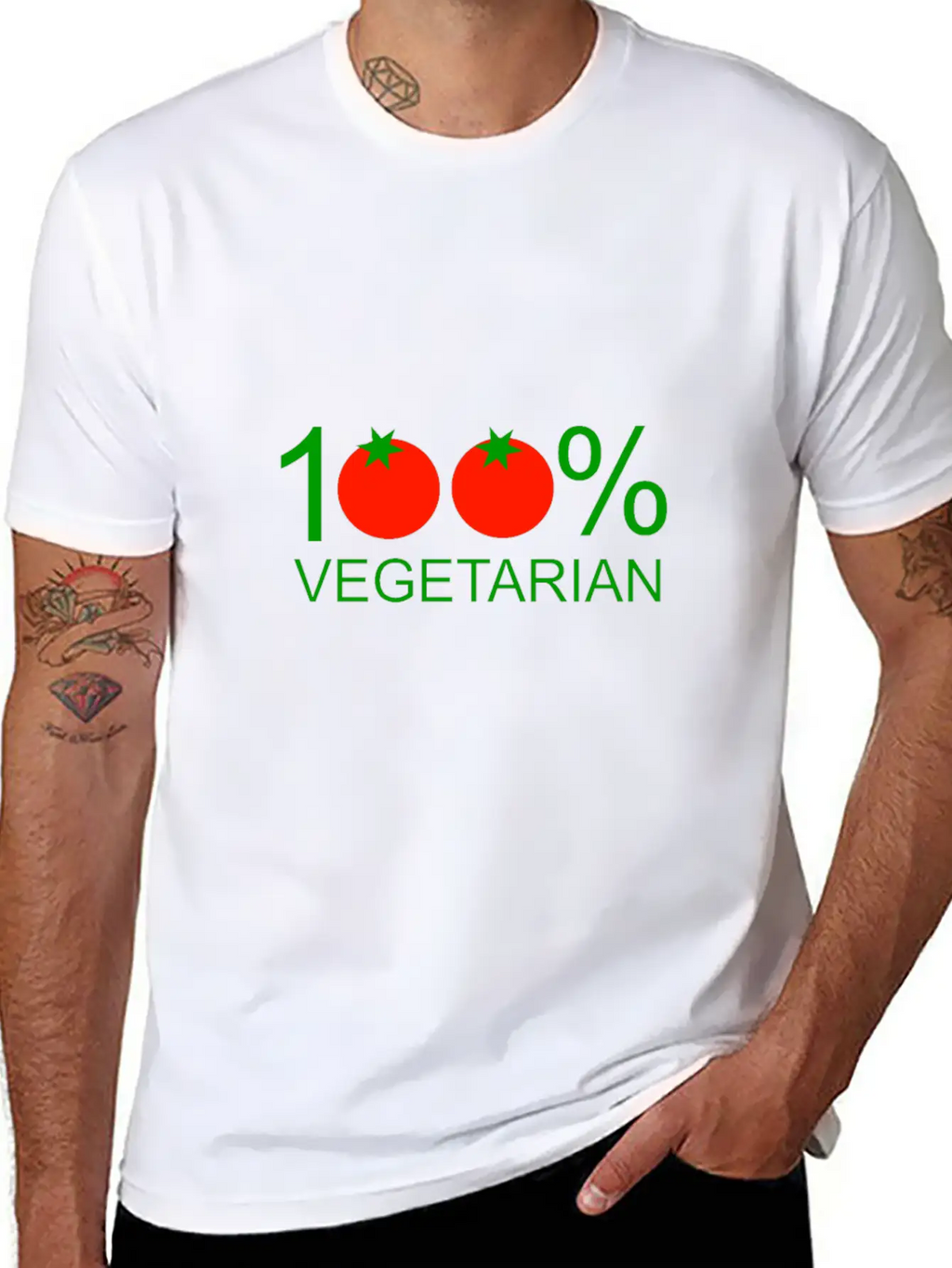100% Vegetarian Unisex Casual T-Shirt – Clean Design For Daily Comfort