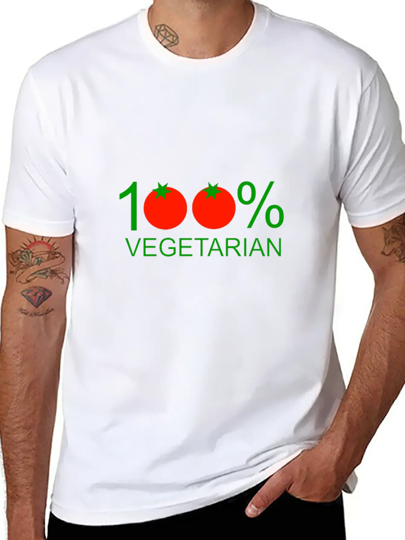 100% Vegetarian Unisex Casual T-Shirt – Clean Design For Daily Comfort