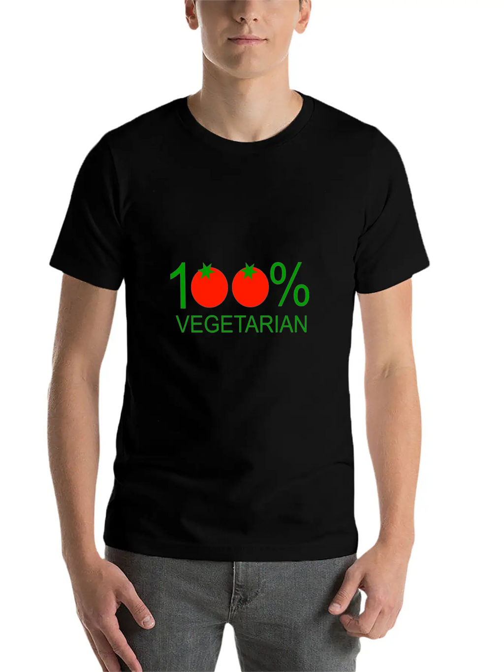 100% Vegetarian Unisex Casual T-Shirt – Clean Design For Daily Comfort