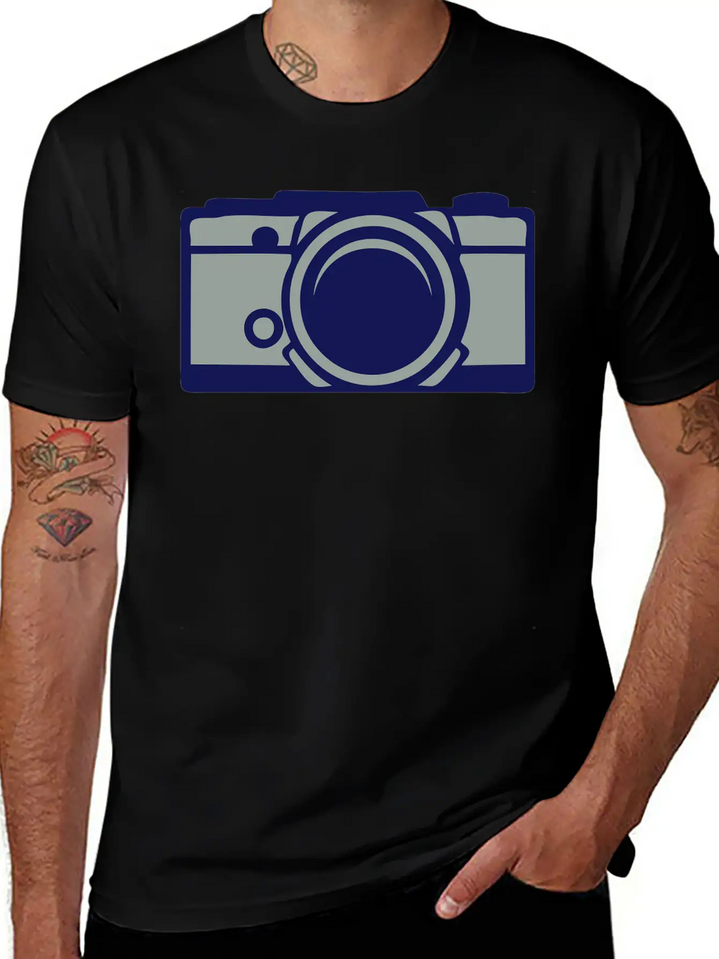 1201 Old Camera Basic Graphic T-Shirt – Daily Comfort In Soft Cotton