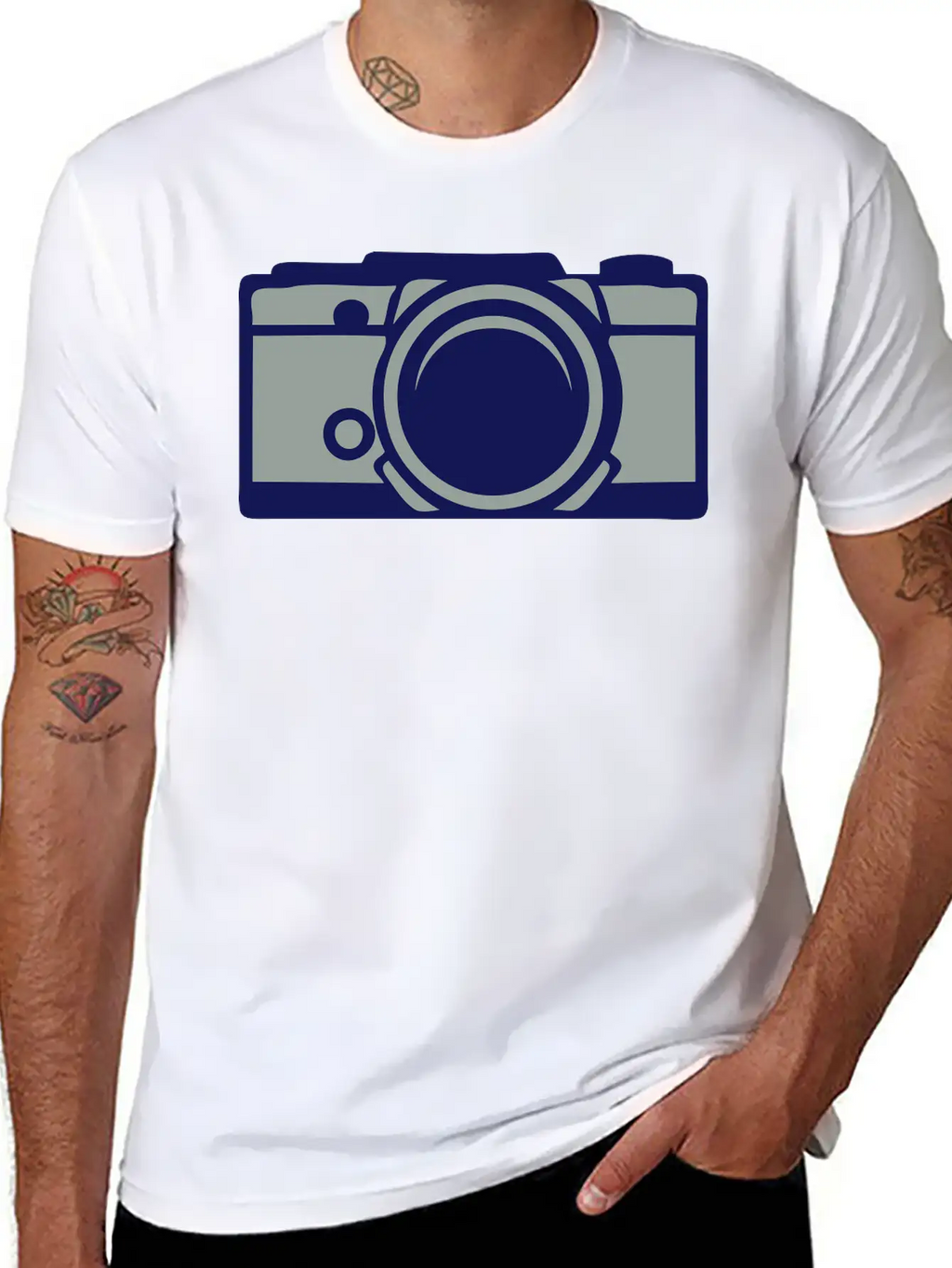 1201 Old Camera Basic Graphic T-Shirt – Daily Comfort In Soft Cotton