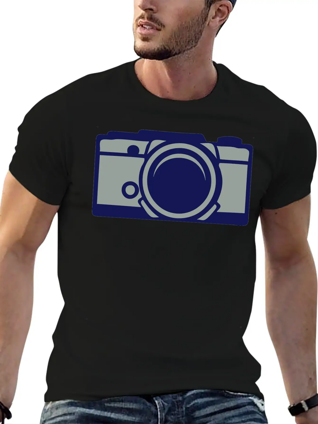 1201 Old Camera Basic Graphic T-Shirt – Daily Comfort In Soft Cotton