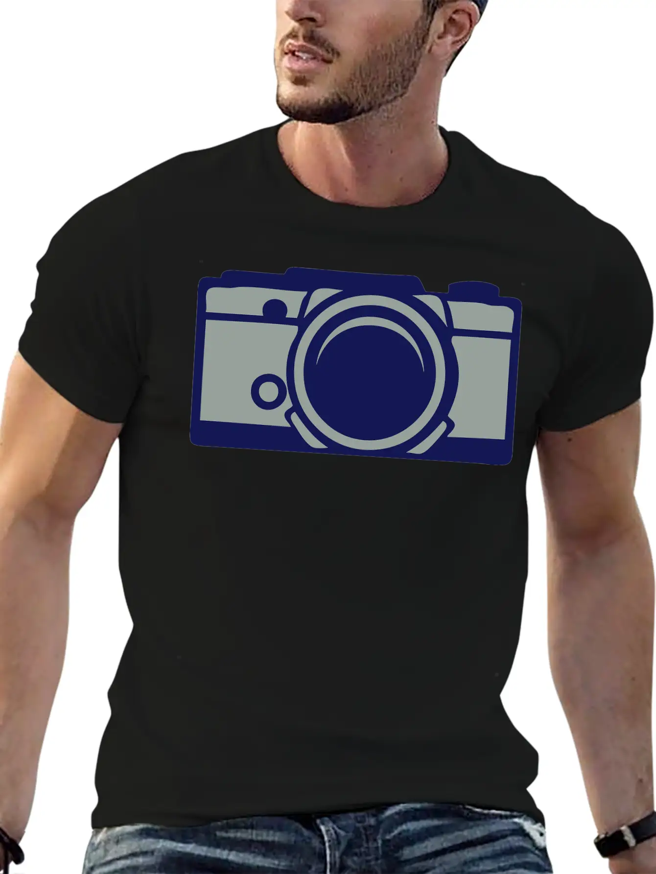 1201 Old Camera Basic Graphic T-Shirt – Daily Comfort In Soft Cotton