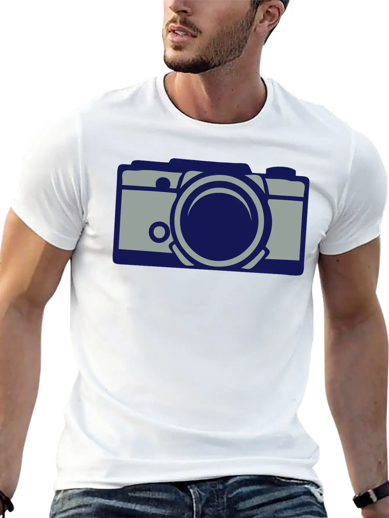 1201 Old Camera Basic Graphic T-Shirt – Daily Comfort In Soft Cotton