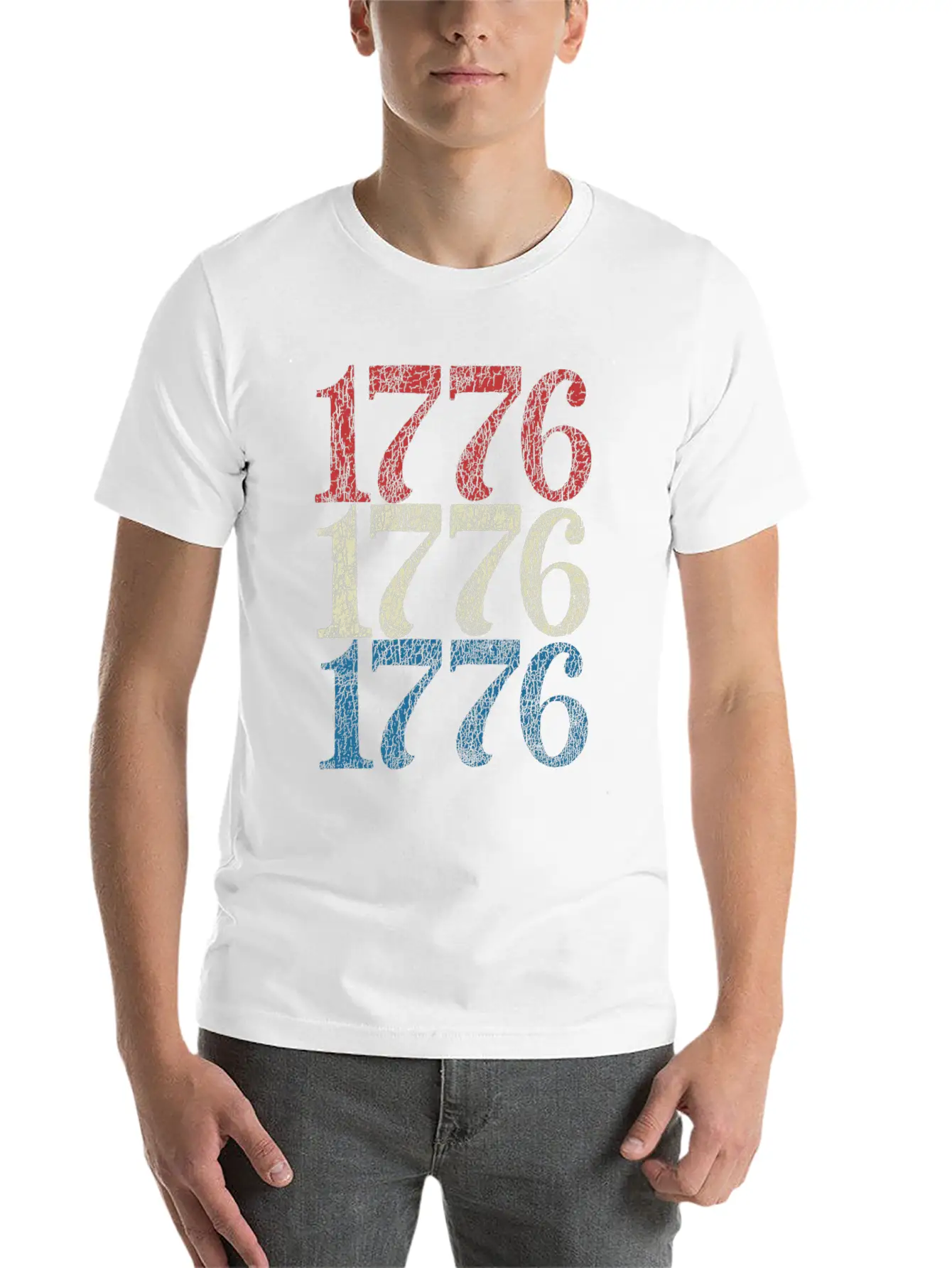 1776 Shirt 4th Of July USA Flag Red White Blue Retro Breathable Soft Cotton T-Shirt – Timeless Casual Look