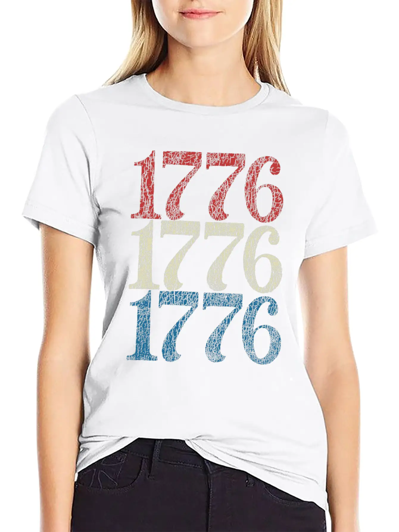 1776 Shirt 4th Of July USA Flag Red White Blue Retro Breathable Soft Cotton T-Shirt – Timeless Casual Look