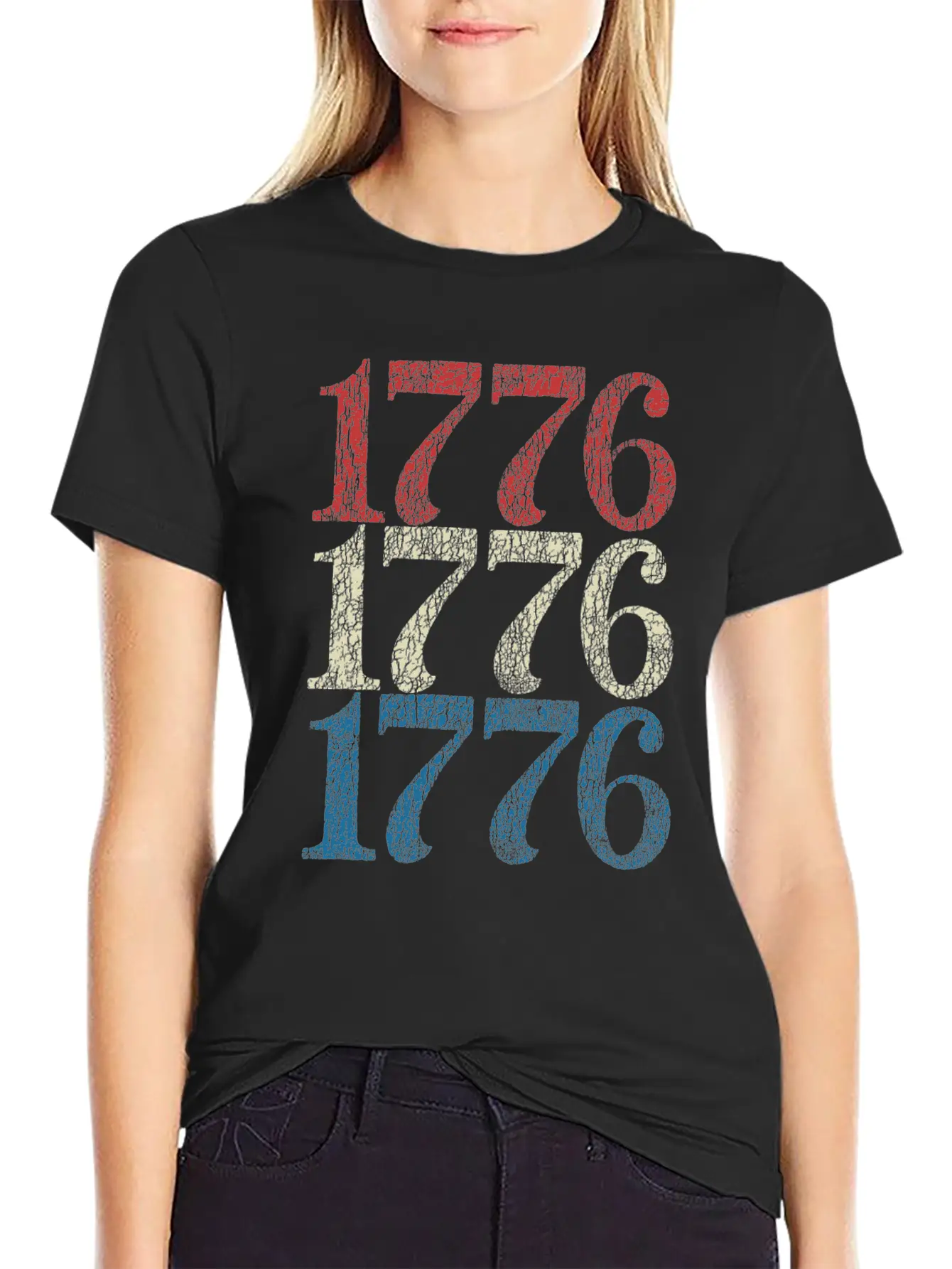 1776 Shirt 4th Of July USA Flag Red White Blue Retro Breathable Soft Cotton T-Shirt – Timeless Casual Look