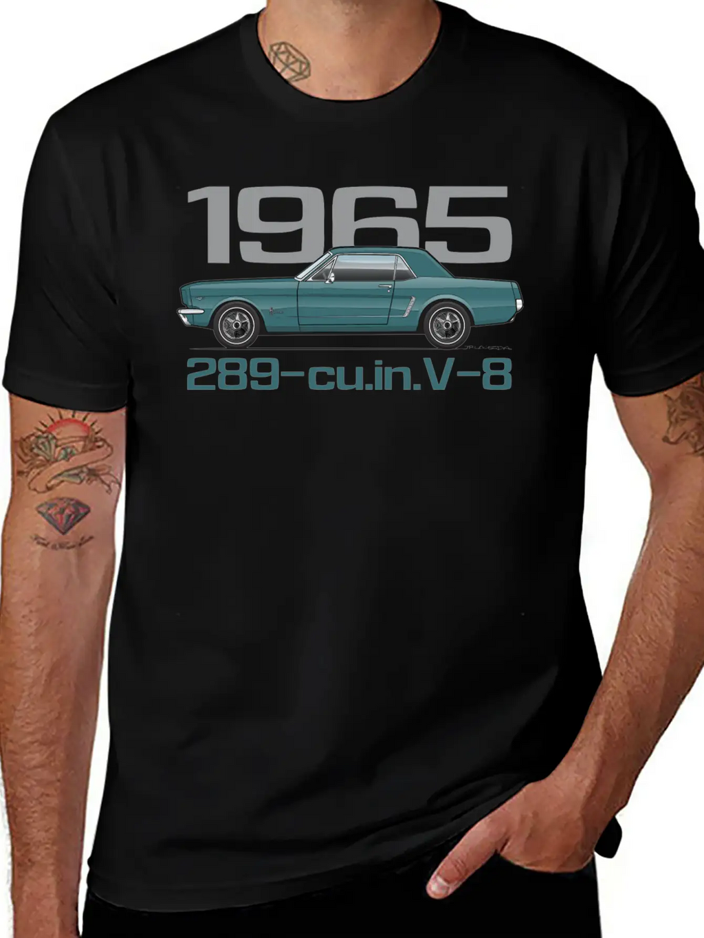 1965 Twilight Turquoise Classic Fit Graphic Tee For Daily Comfort – Unisex Cotton Shirt