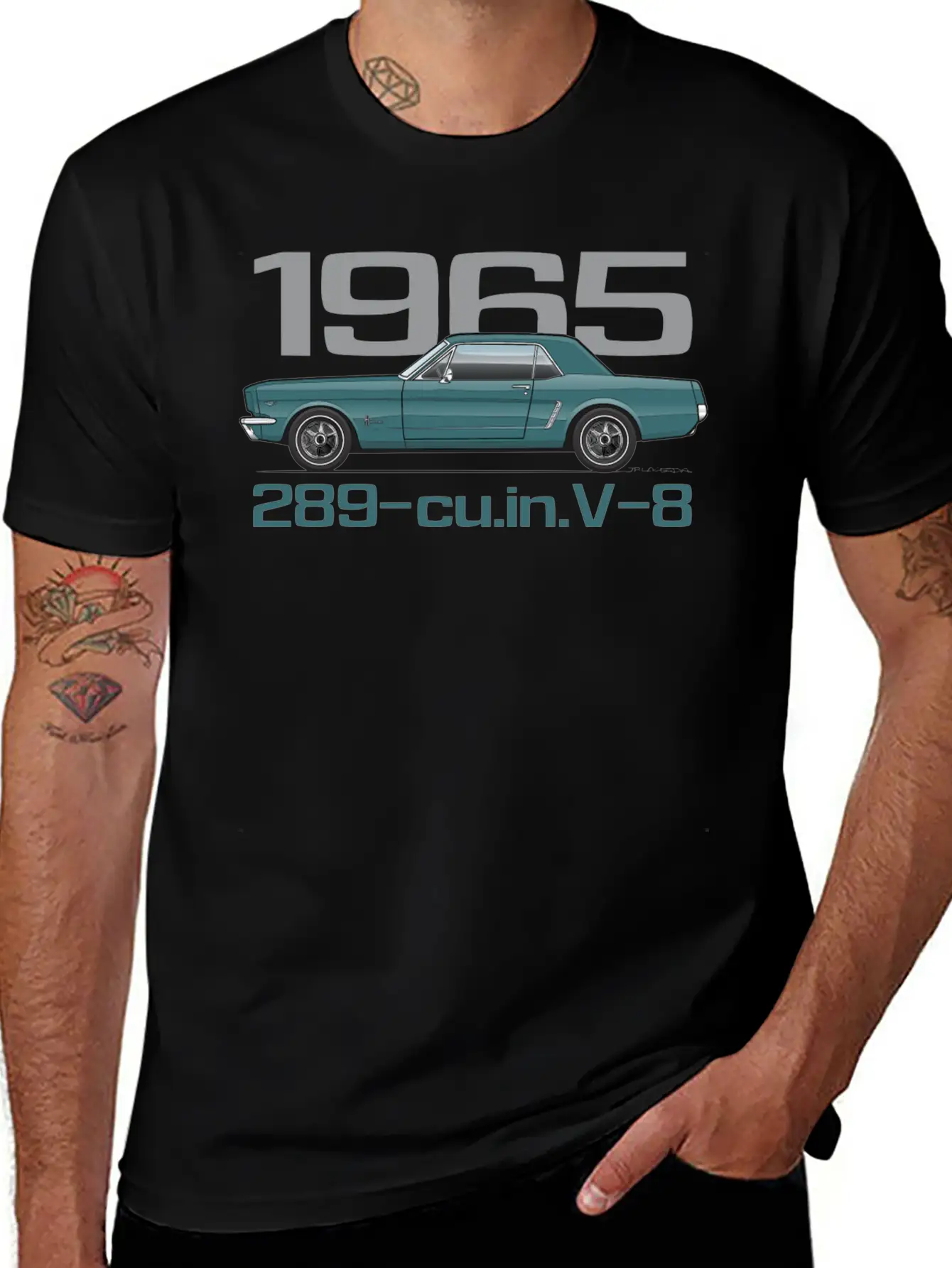 1965 Twilight Turquoise Classic Fit Graphic Tee For Daily Comfort – Unisex Cotton Shirt