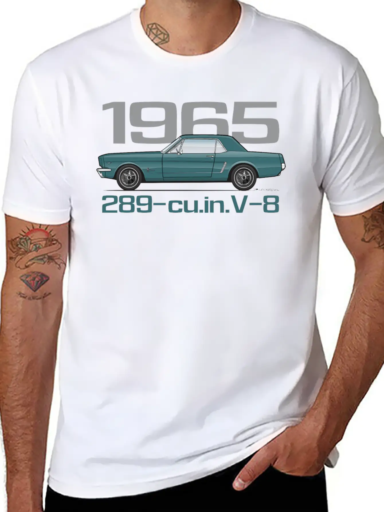 1965 Twilight Turquoise Classic Fit Graphic Tee For Daily Comfort – Unisex Cotton Shirt