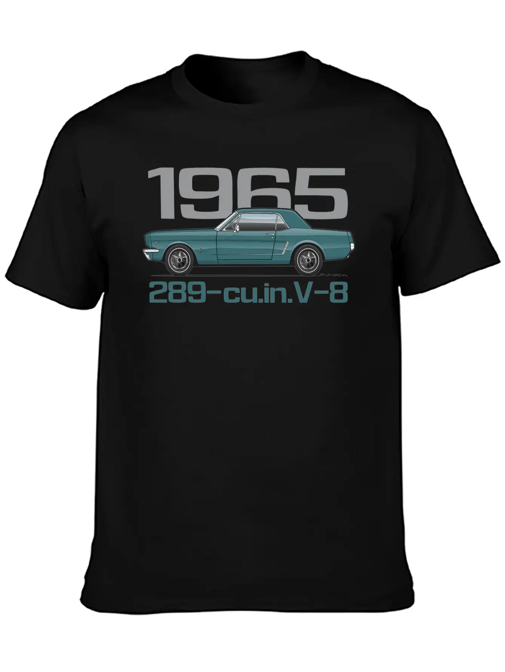 1965 Twilight Turquoise Classic Fit Graphic Tee For Daily Comfort – Unisex Cotton Shirt