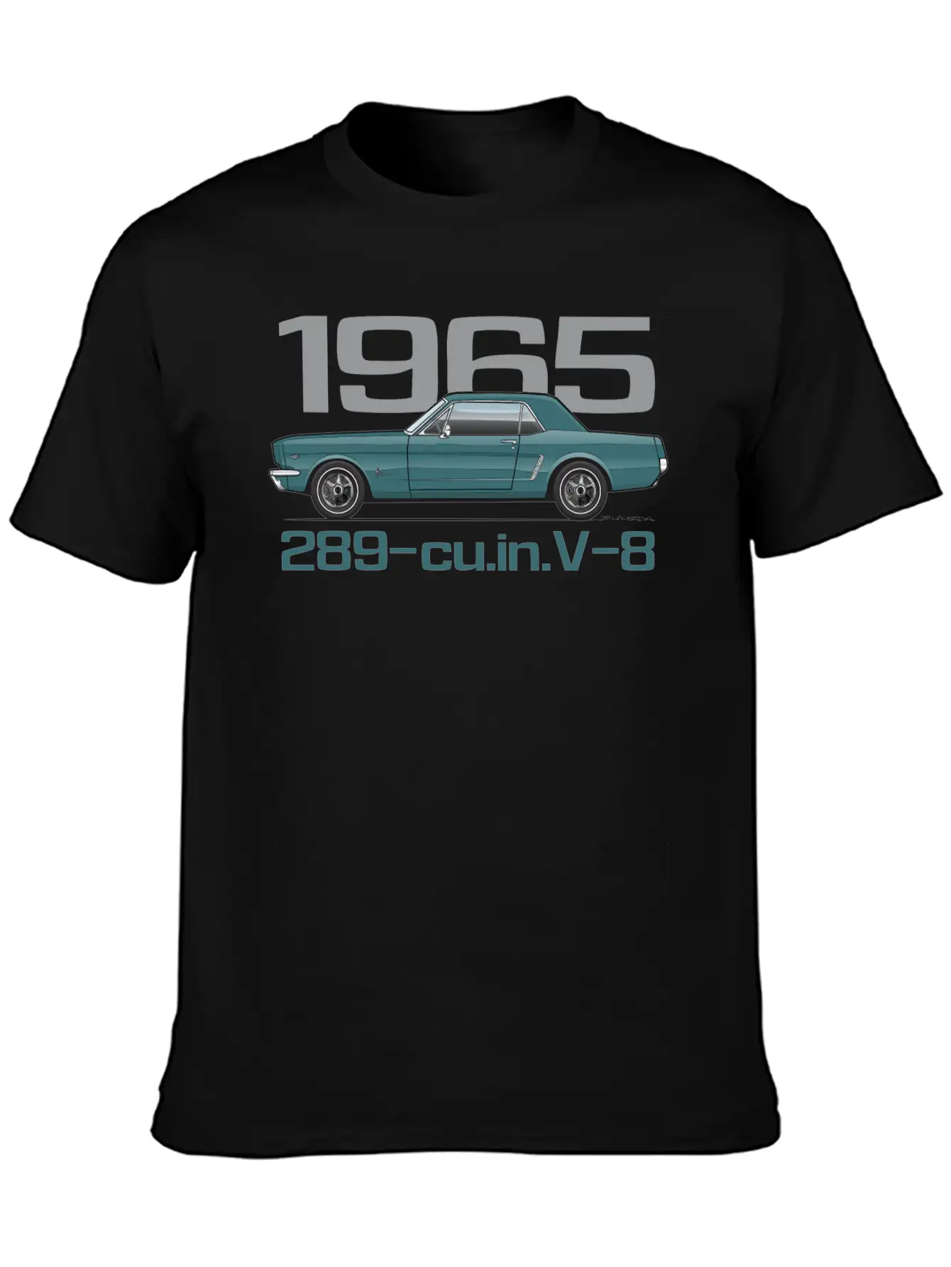 1965 Twilight Turquoise Classic Fit Graphic Tee For Daily Comfort – Unisex Cotton Shirt