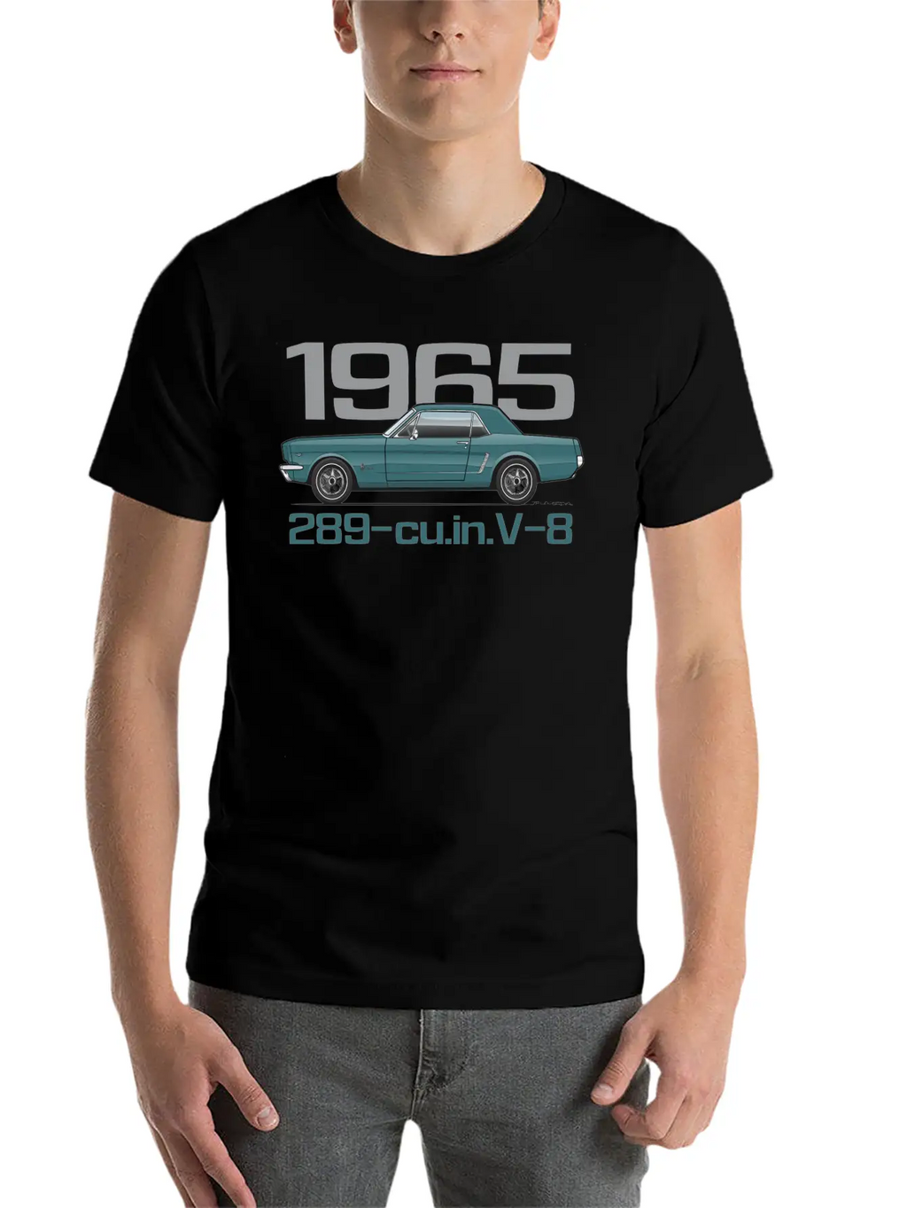 1965 Twilight Turquoise Classic Fit Graphic Tee For Daily Comfort – Unisex Cotton Shirt
