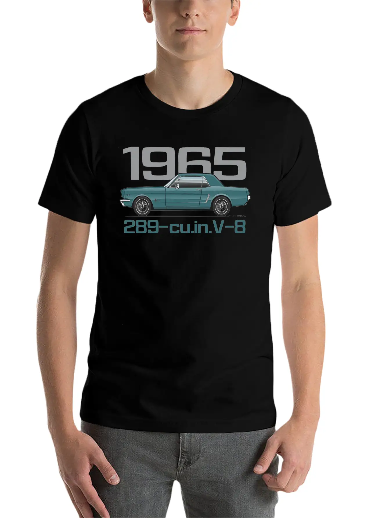 1965 Twilight Turquoise Classic Fit Graphic Tee For Daily Comfort – Unisex Cotton Shirt