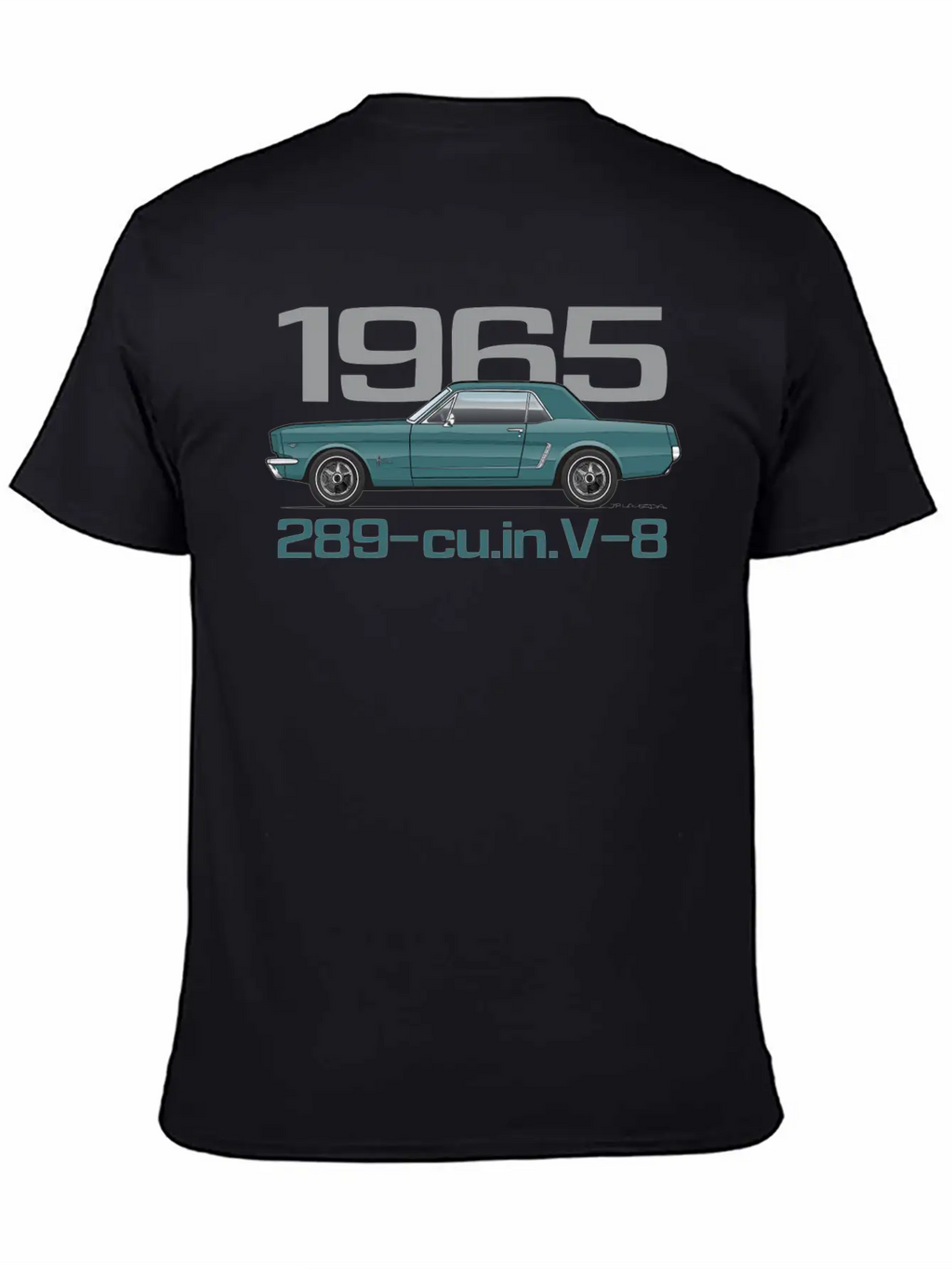1965 Twilight Turquoise Classic Fit Graphic Tee For Daily Comfort – Unisex Cotton Shirt