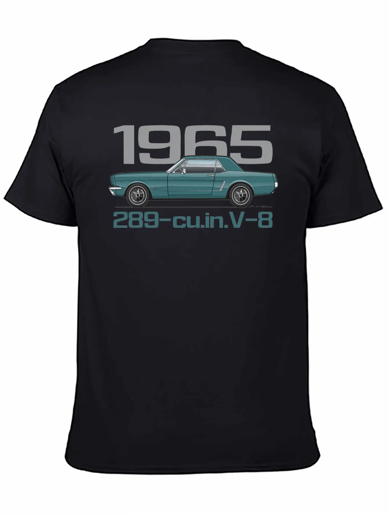 1965 Twilight Turquoise Classic Fit Graphic Tee For Daily Comfort – Unisex Cotton Shirt