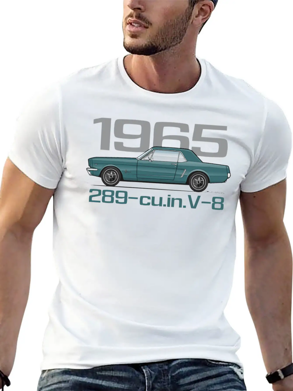 1965 Twilight Turquoise Classic Fit Graphic Tee For Daily Comfort – Unisex Cotton Shirt