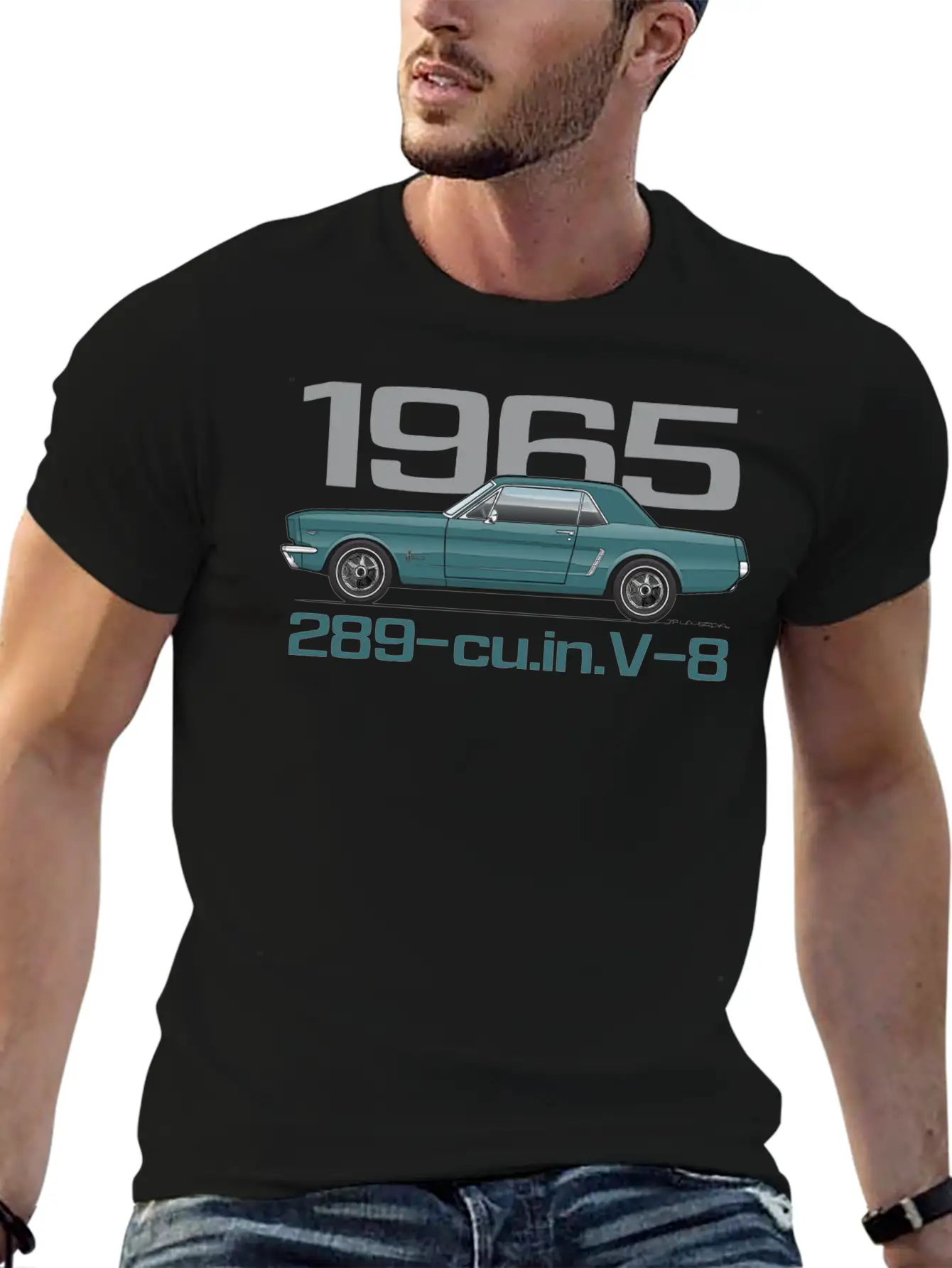1965 Twilight Turquoise Classic Fit Graphic Tee For Daily Comfort – Unisex Cotton Shirt