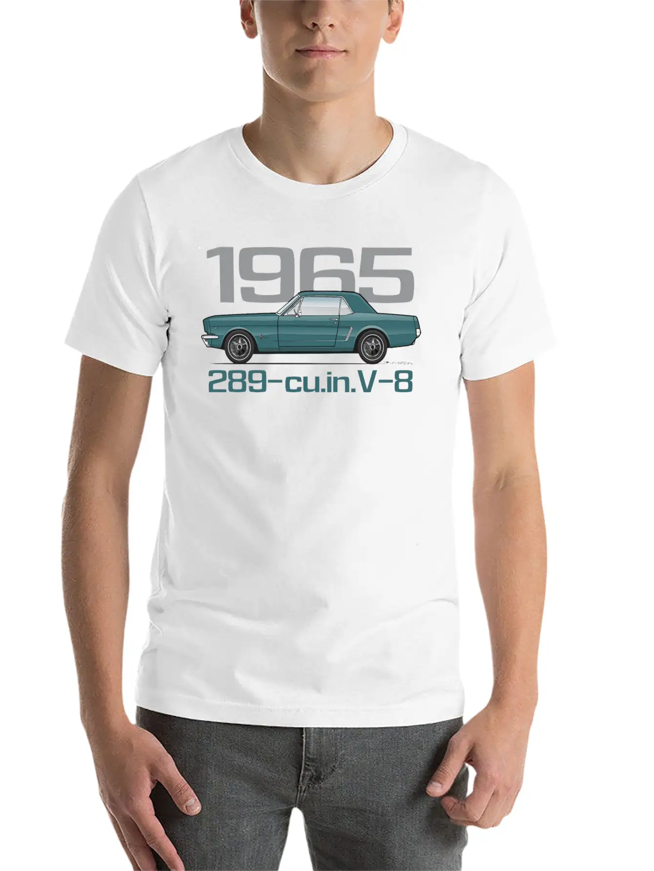 1965 Twilight Turquoise Classic Fit Graphic Tee For Daily Comfort – Unisex Cotton Shirt