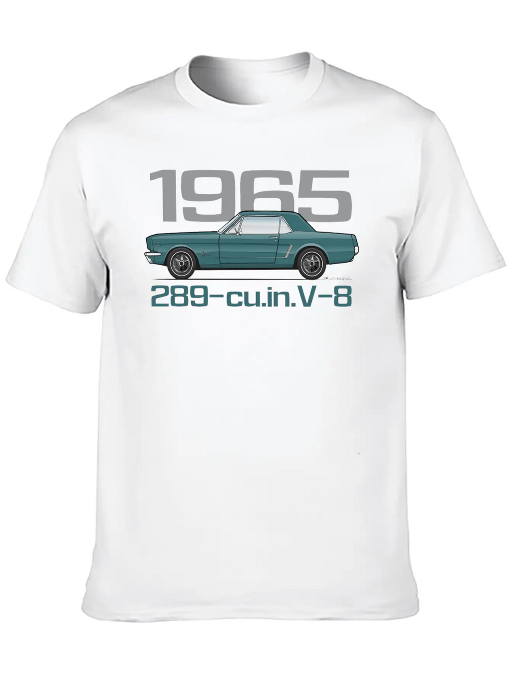 1965 Twilight Turquoise Classic Fit Graphic Tee For Daily Comfort – Unisex Cotton Shirt