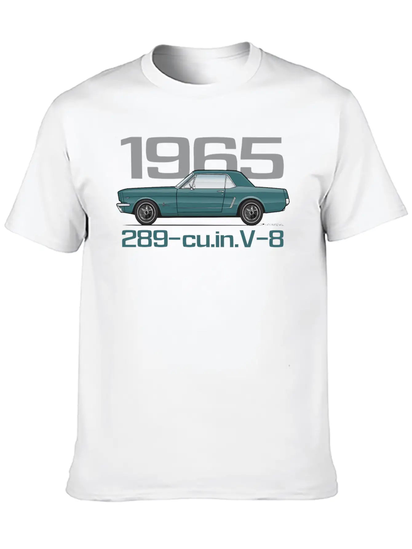 1965 Twilight Turquoise Classic Fit Graphic Tee For Daily Comfort – Unisex Cotton Shirt