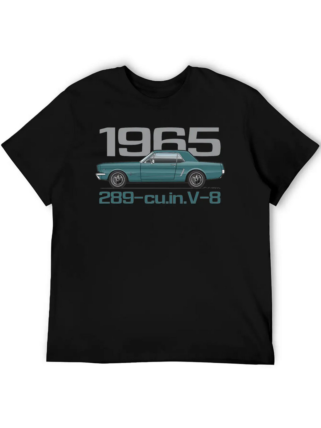 1965 Twilight Turquoise Classic Fit Graphic Tee For Daily Comfort – Unisex Cotton Shirt