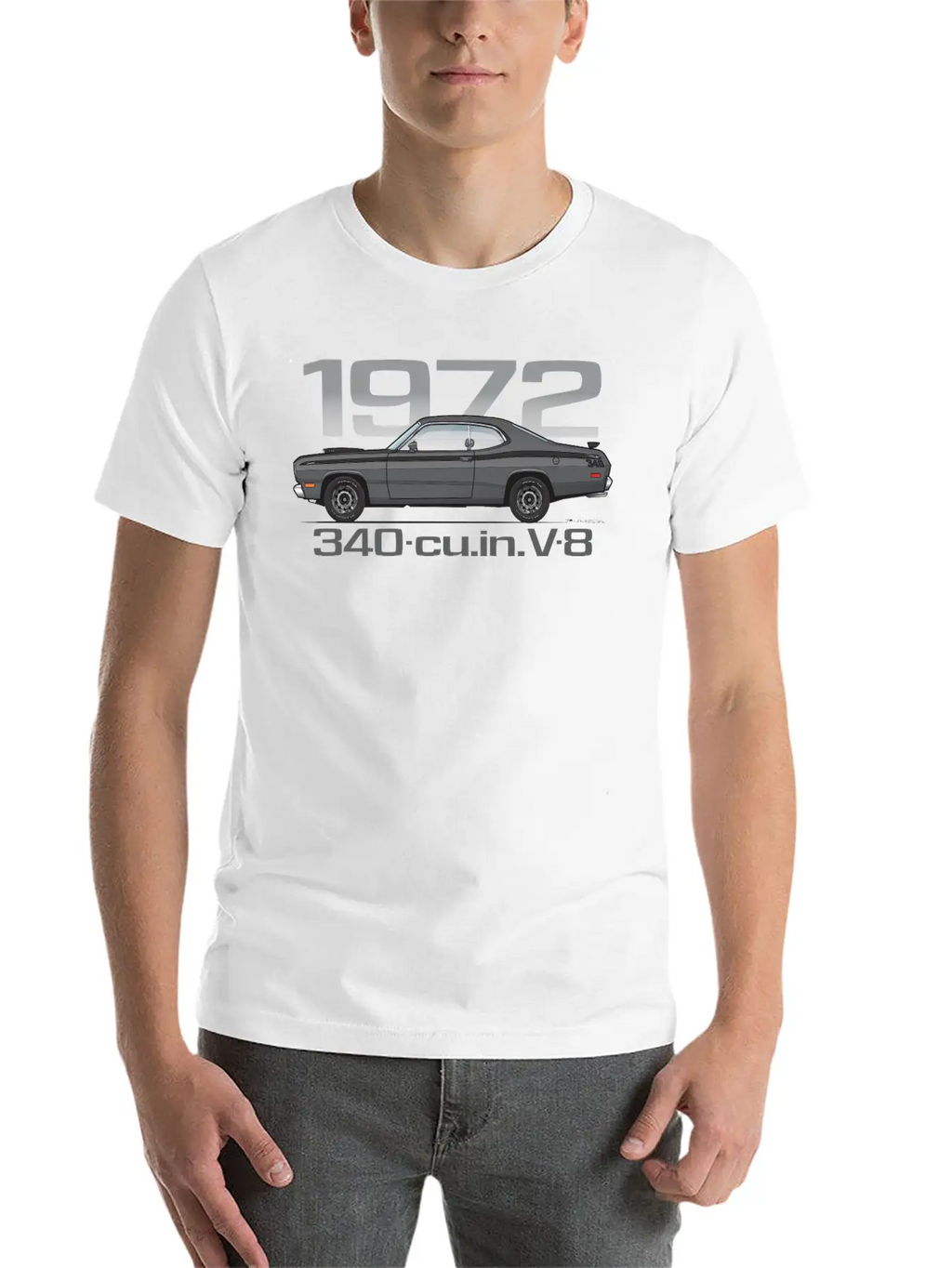 1972 Charcoal Classic Fit Graphic Tee For Daily Comfort – Unisex Cotton Shirt