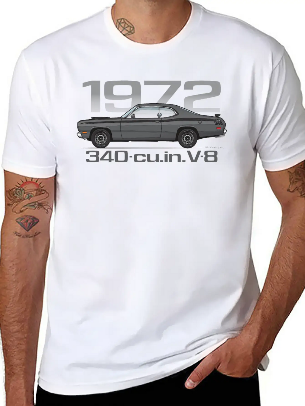 1972 Charcoal Classic Fit Graphic Tee For Daily Comfort – Unisex Cotton Shirt