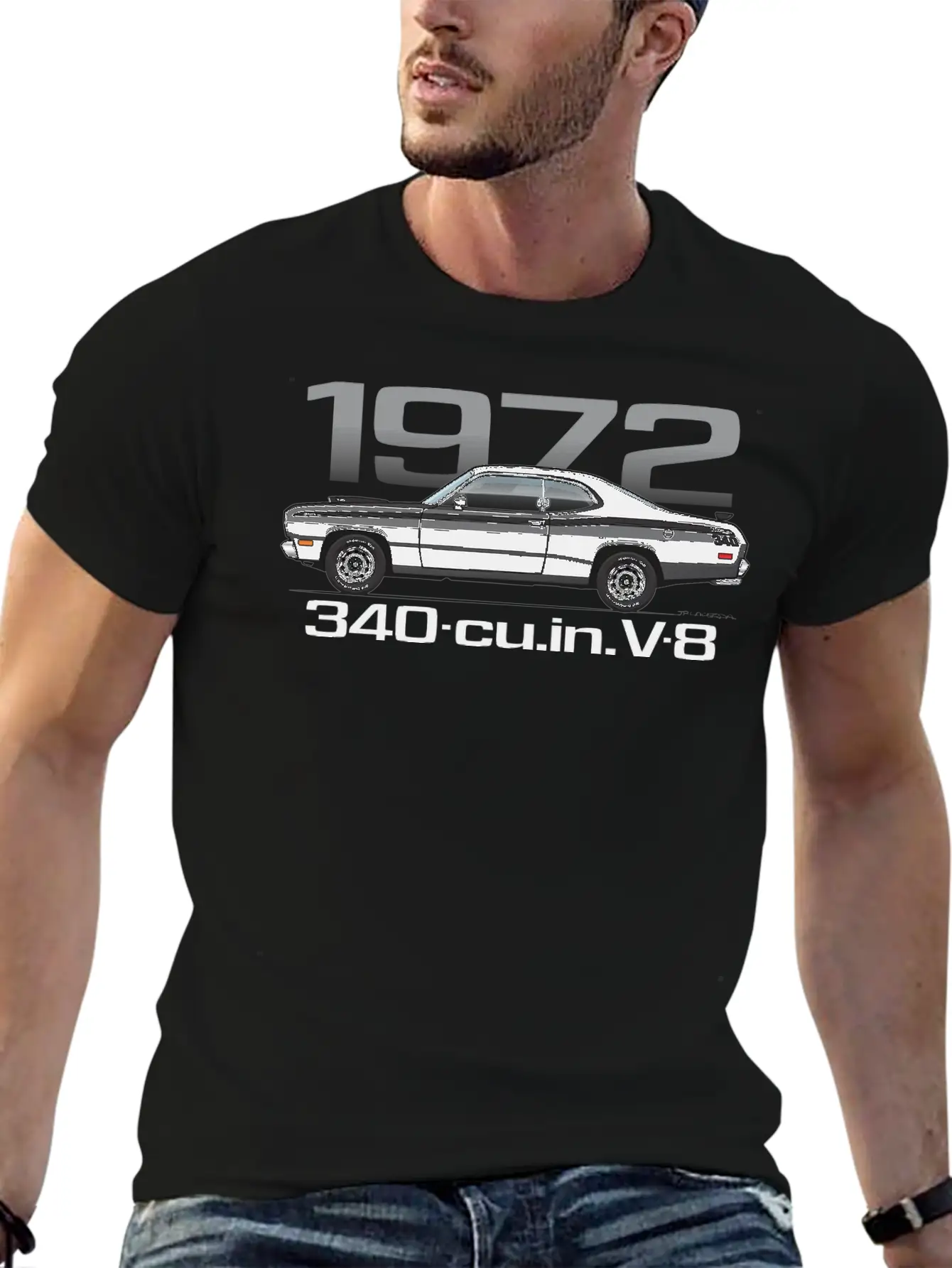 1972 Charcoal Classic Fit Graphic Tee For Daily Comfort – Unisex Cotton Shirt