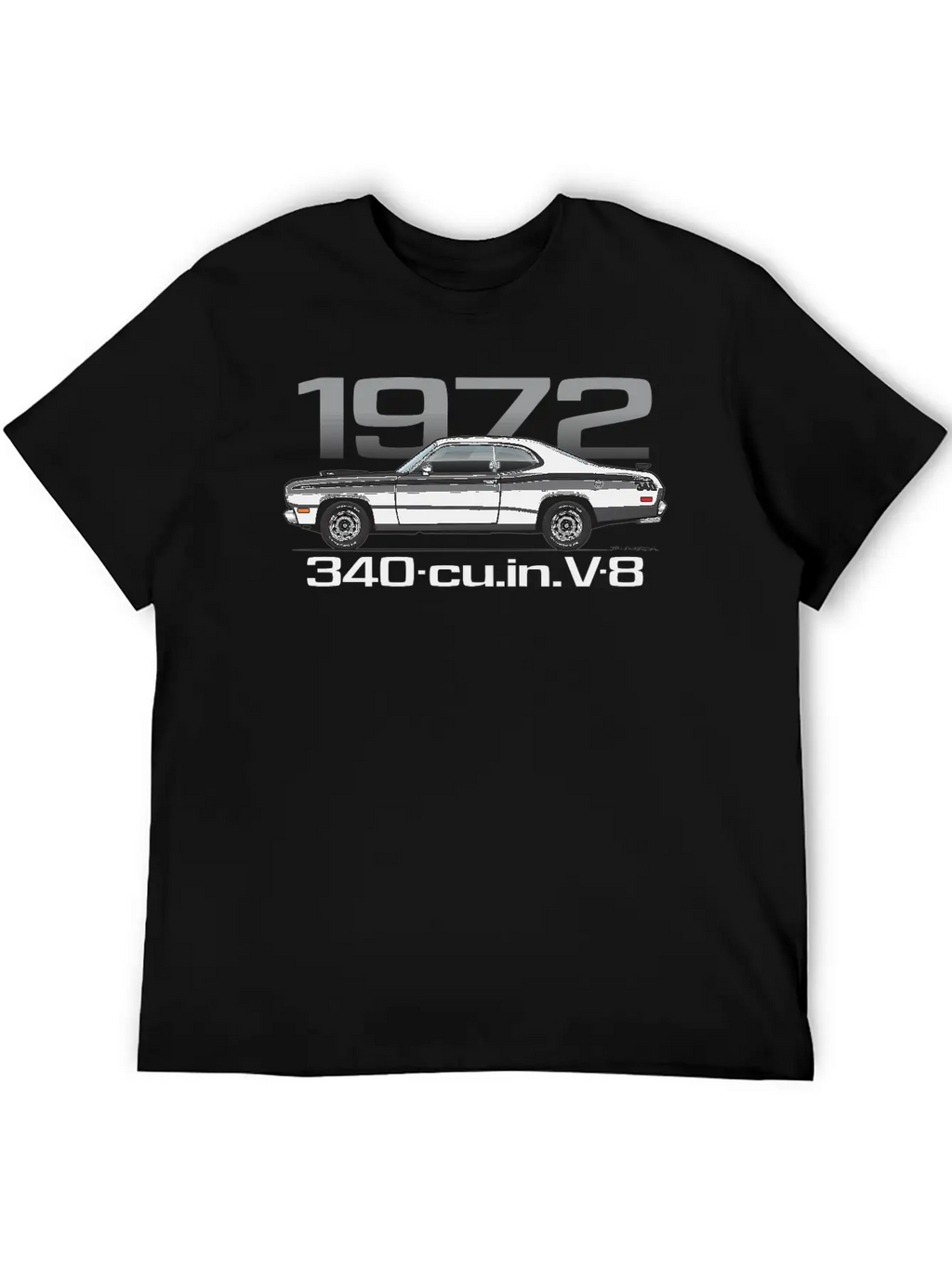 1972 Charcoal Classic Fit Graphic Tee For Daily Comfort – Unisex Cotton Shirt