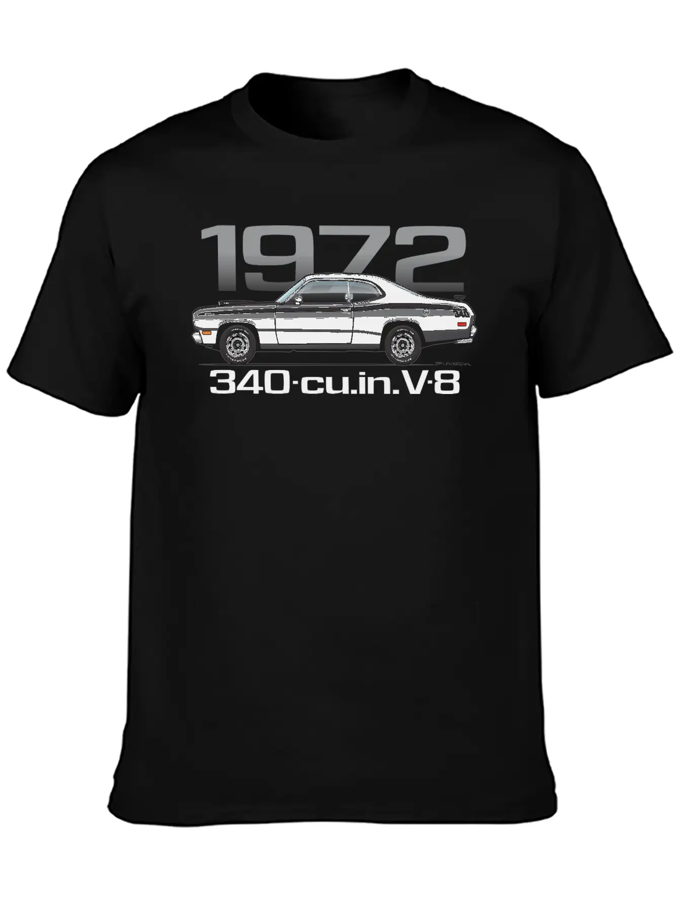 1972 Charcoal Classic Fit Graphic Tee For Daily Comfort – Unisex Cotton Shirt